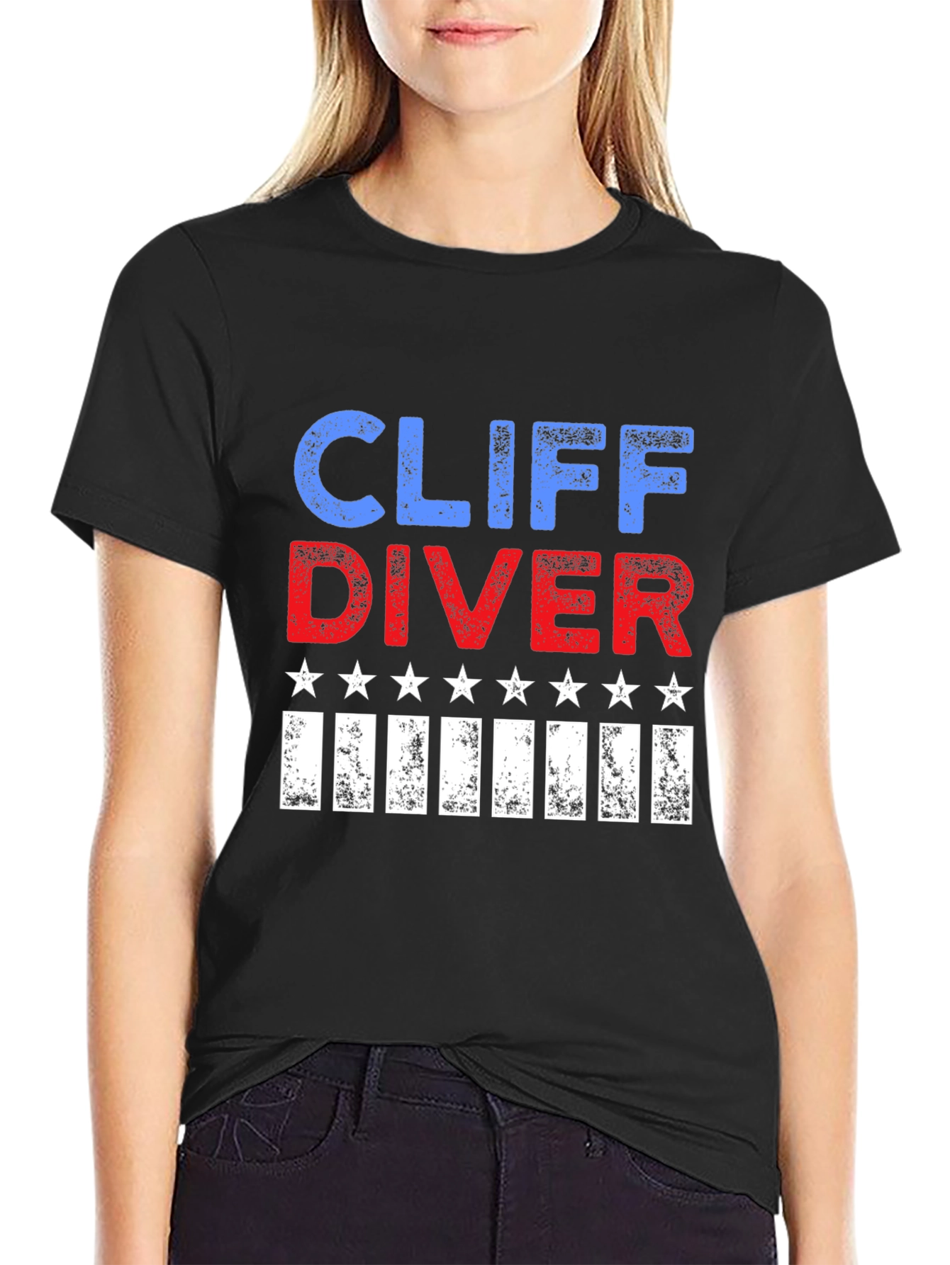 Cliff Diver Patriotic T-Shirt