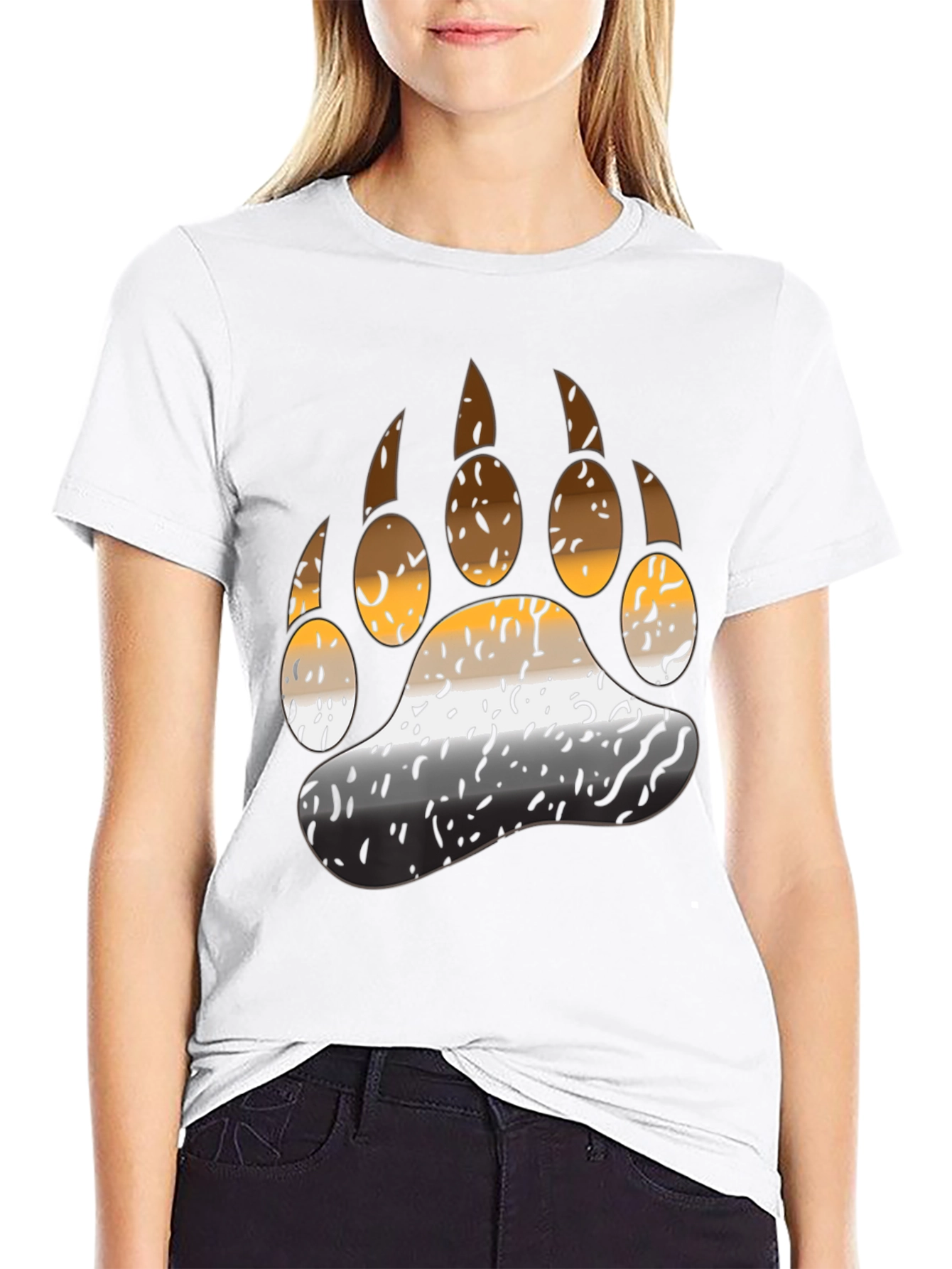 Bear Pride Paw T-Shirt - Black