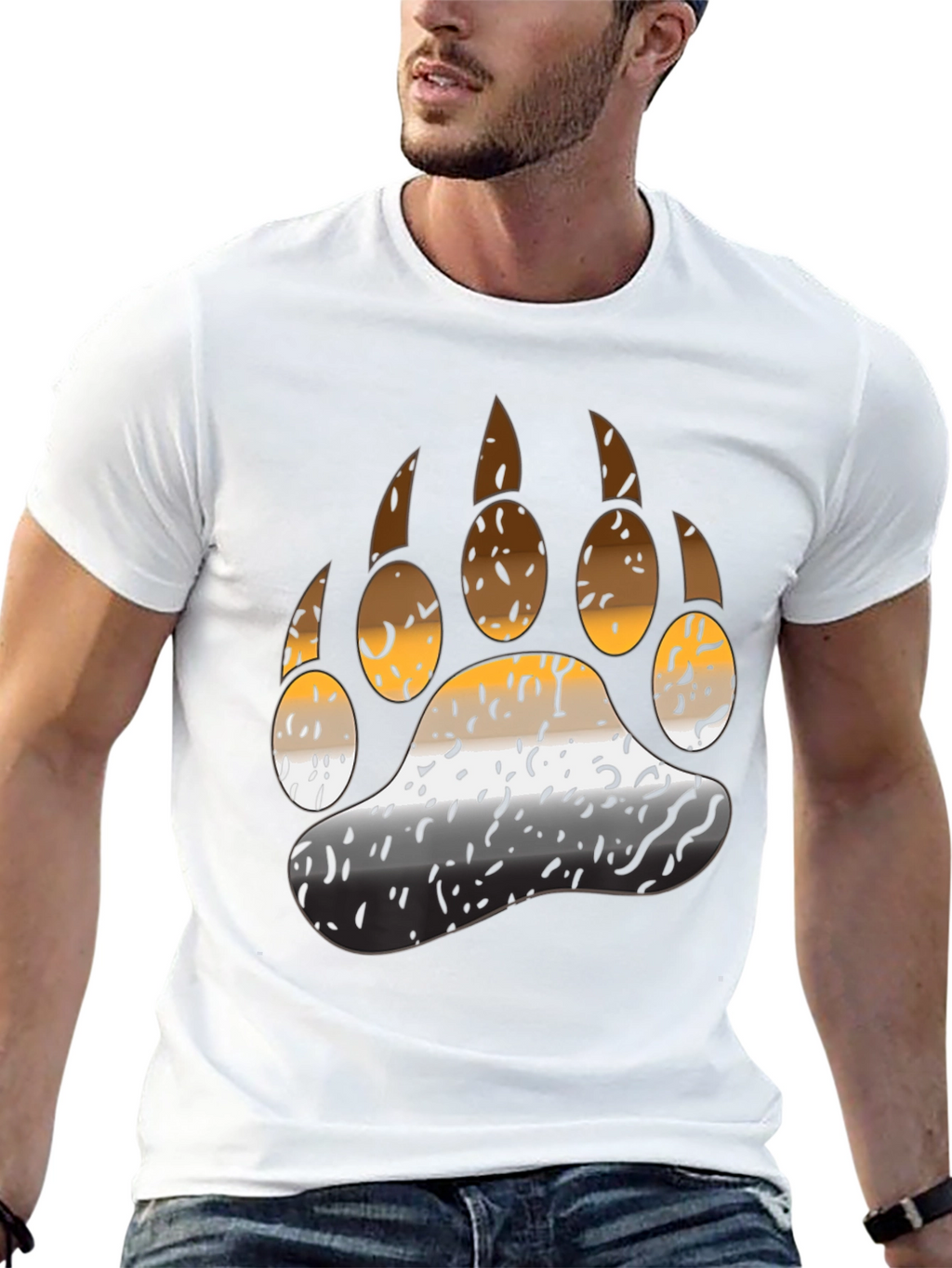 Bear Pride Paw T-Shirt - Black
