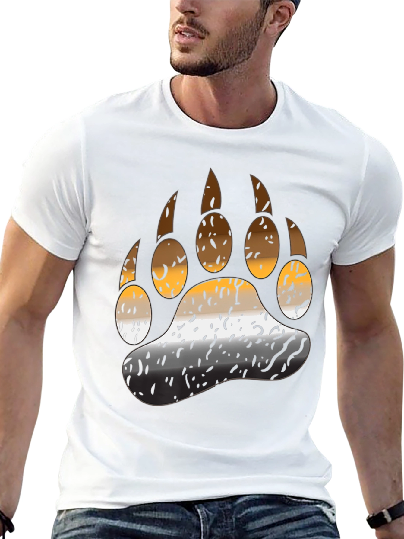 Bear Pride Paw T-Shirt - Black