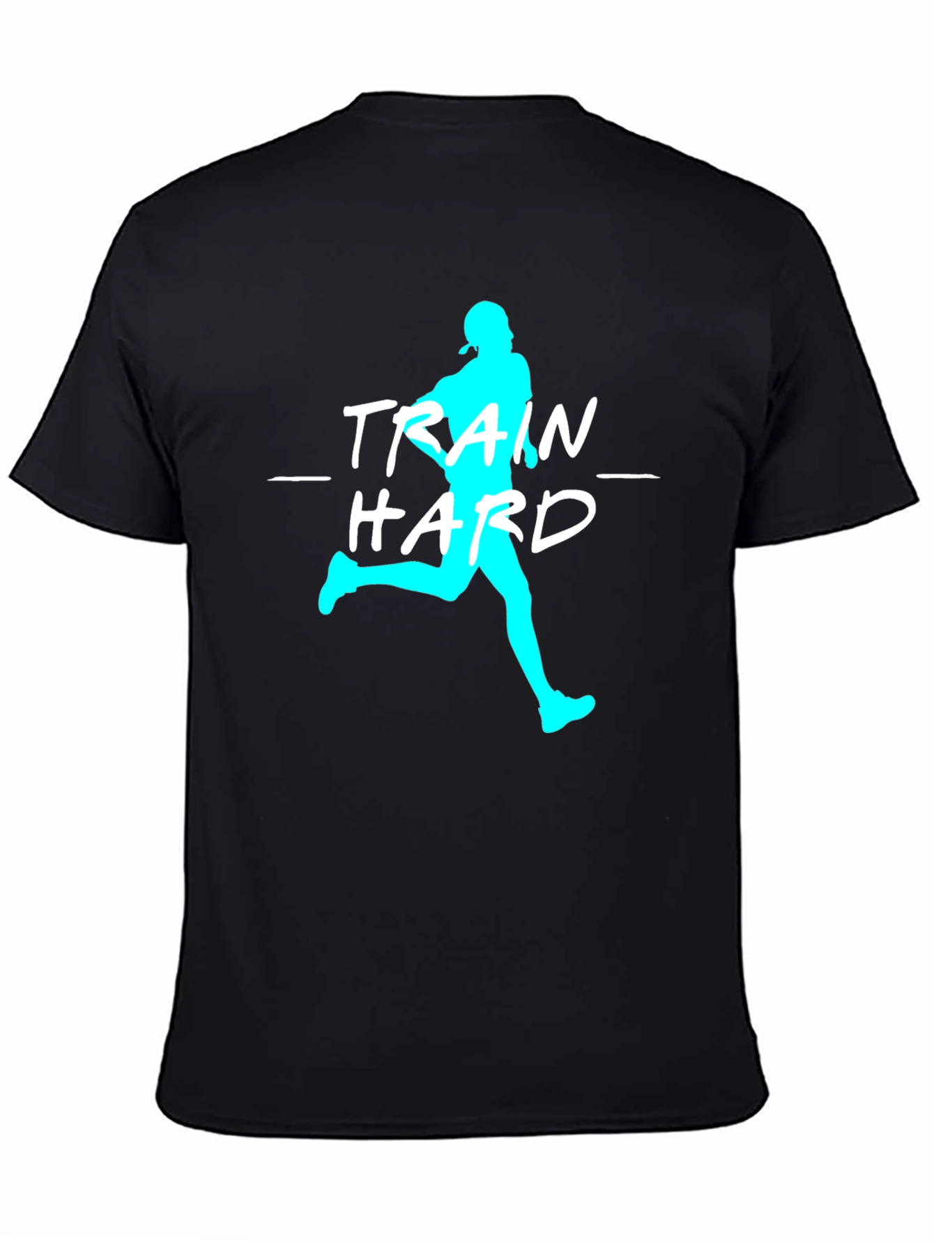 Train Hard Graphic Tee - Athletic Black T-Shirt