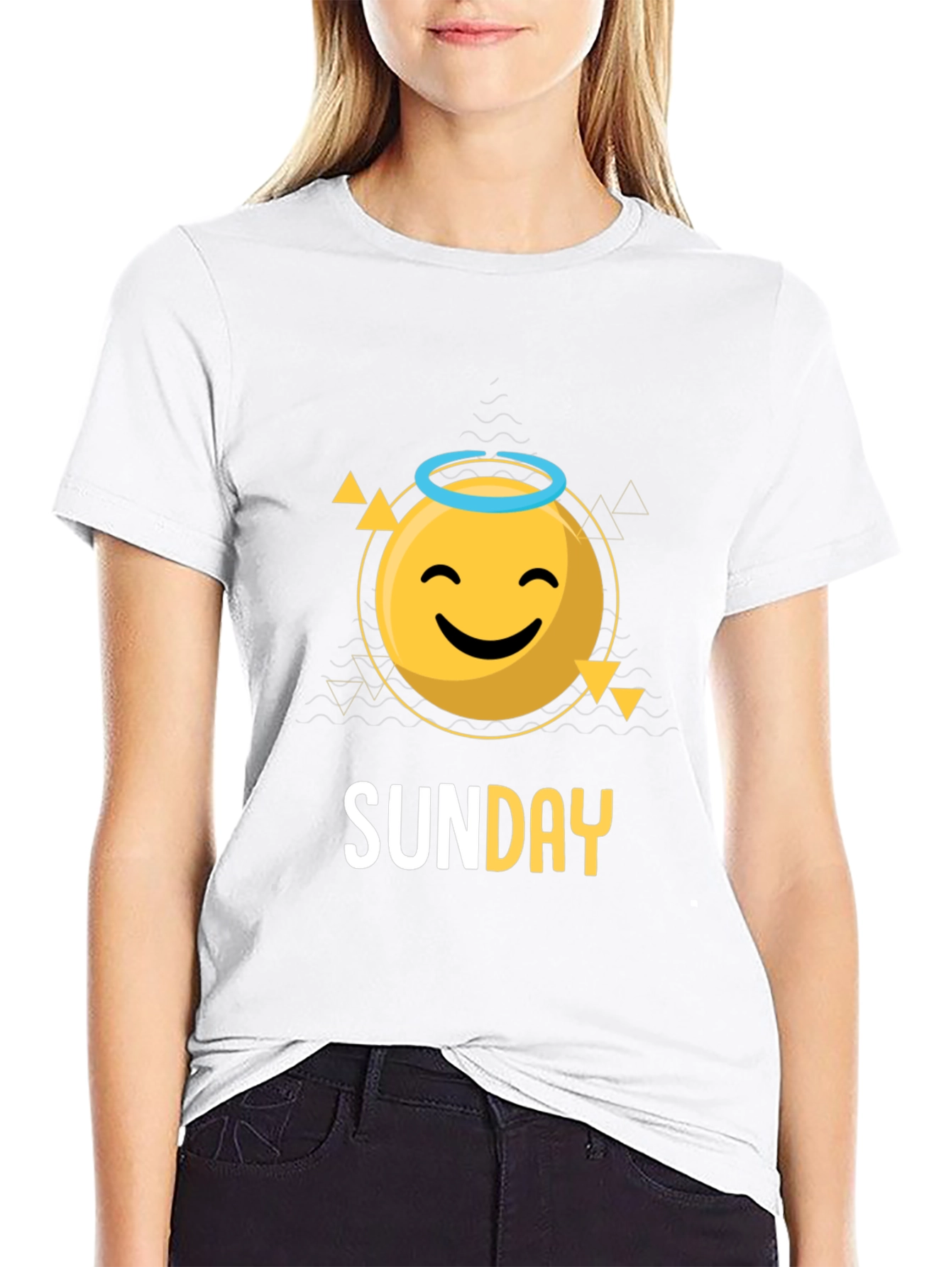 Sunday Smiley Face Graphic Tee - Casual Cool