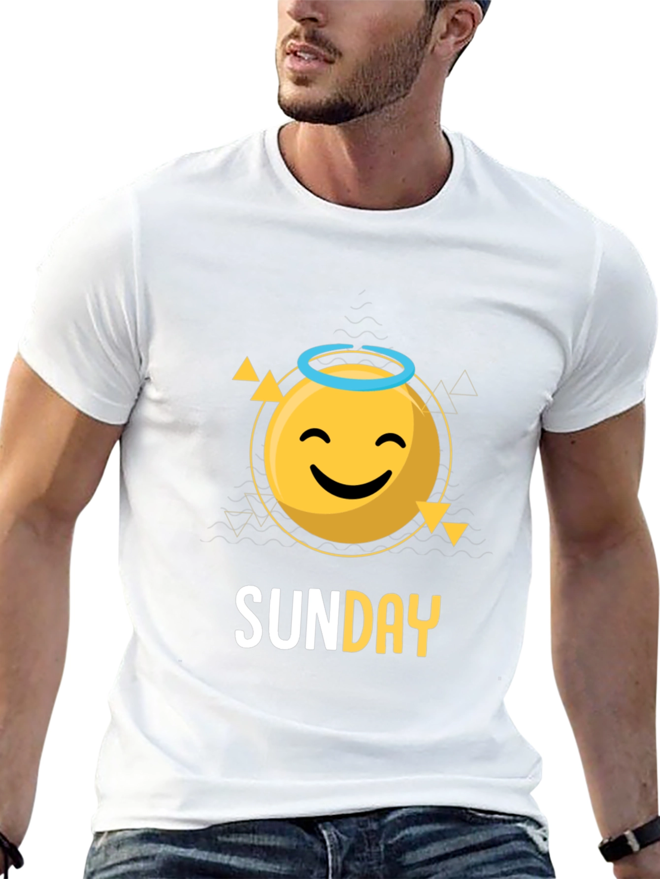 Sunday Smiley Face Graphic Tee - Casual Cool