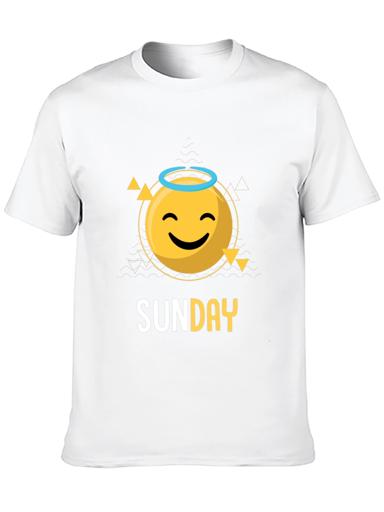 Sunday Smiley Face Graphic Tee - Casual Cool