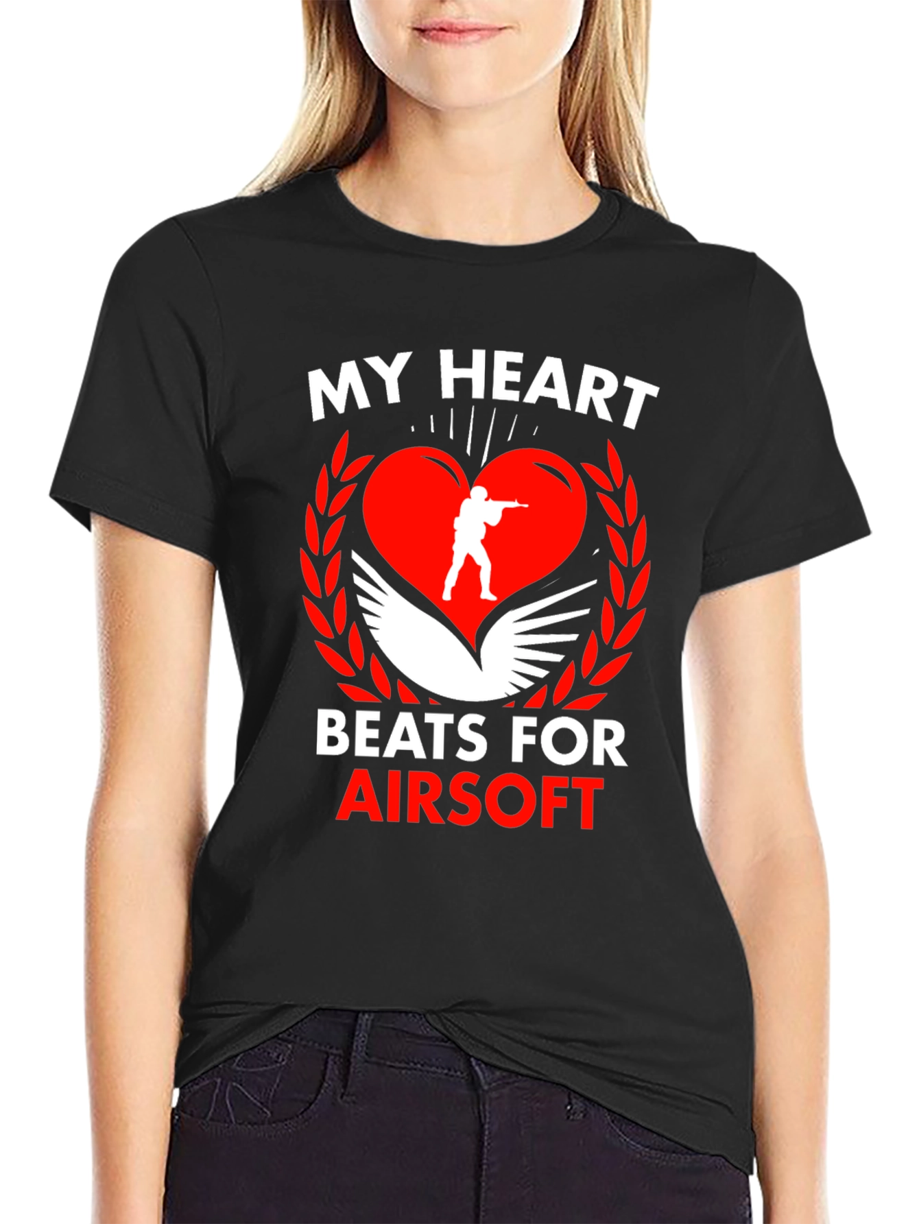 Airsoft Heart Graphic T-Shirt