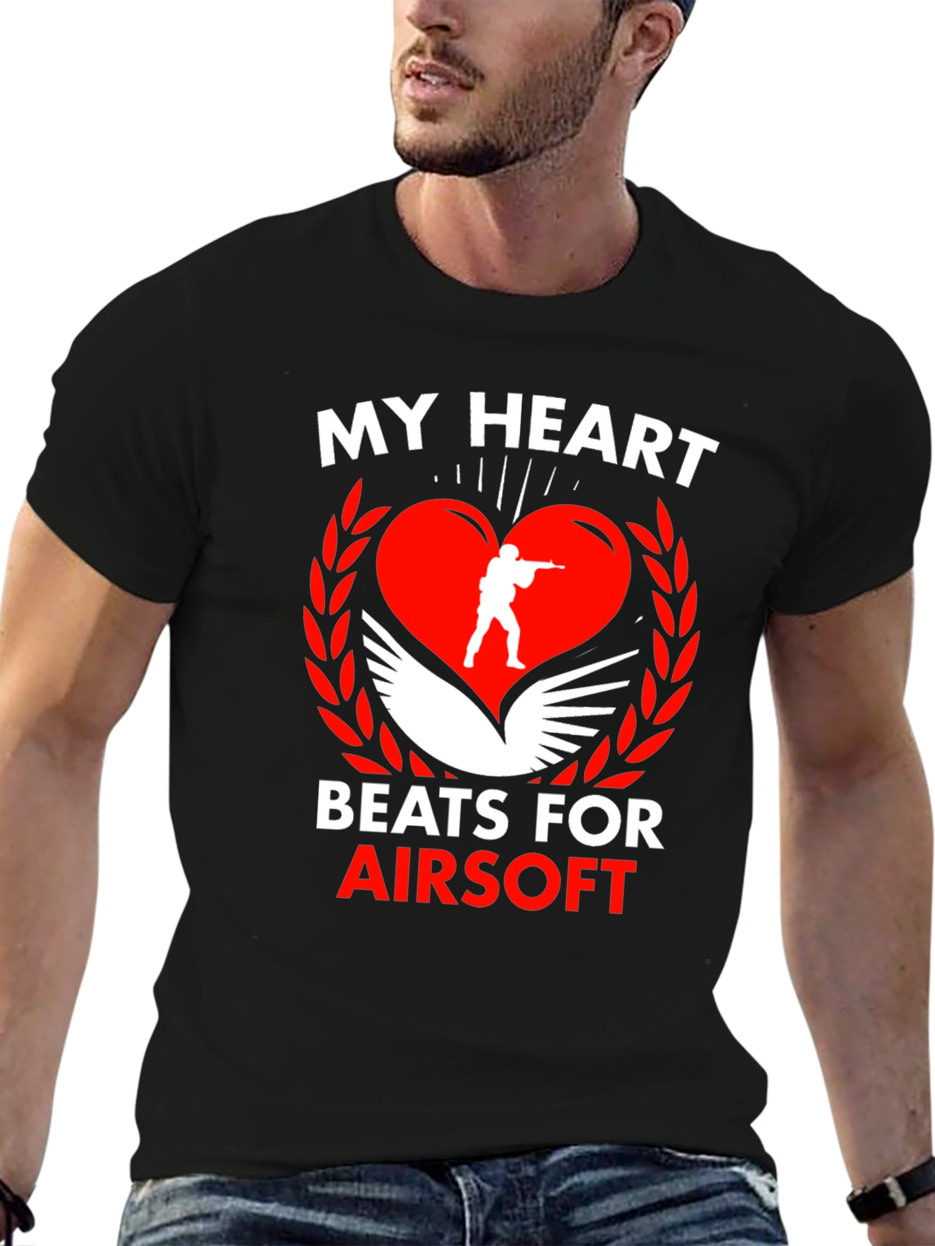 Airsoft Heart Graphic T-Shirt