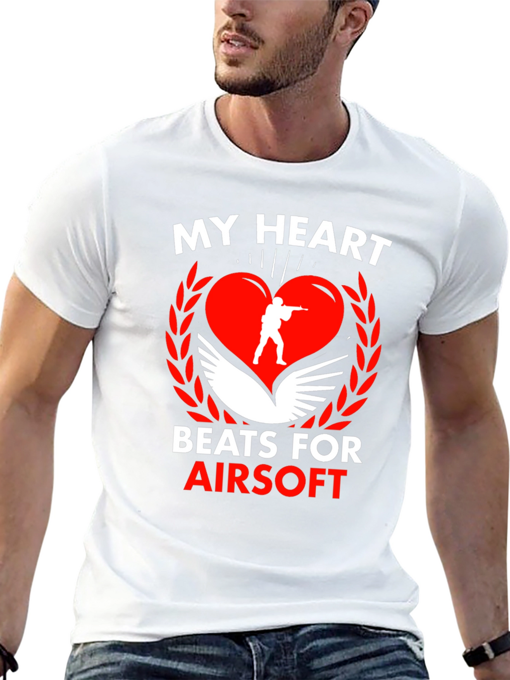Airsoft Heart Graphic T-Shirt