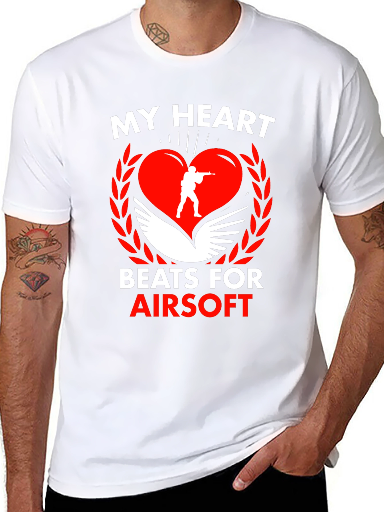 Airsoft Heart Graphic T-Shirt