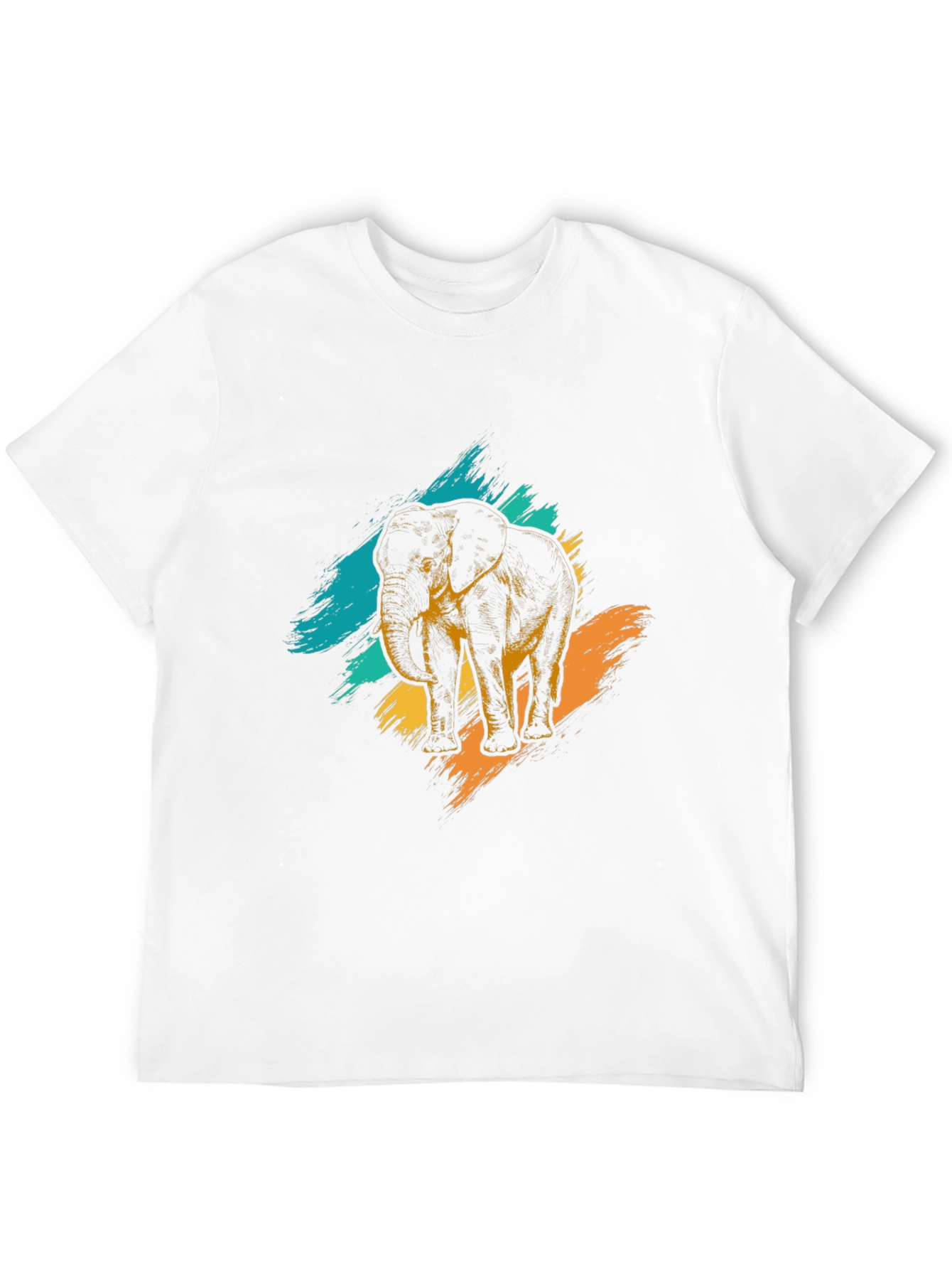 Elephant Graphic Print Black T-Shirt