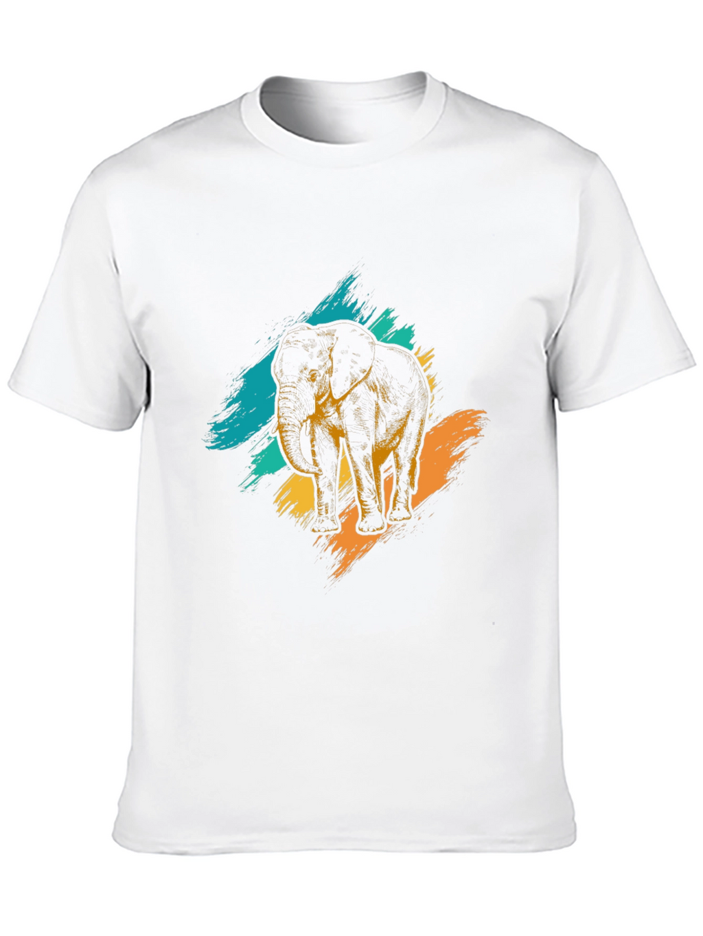 Elephant Graphic Print Black T-Shirt