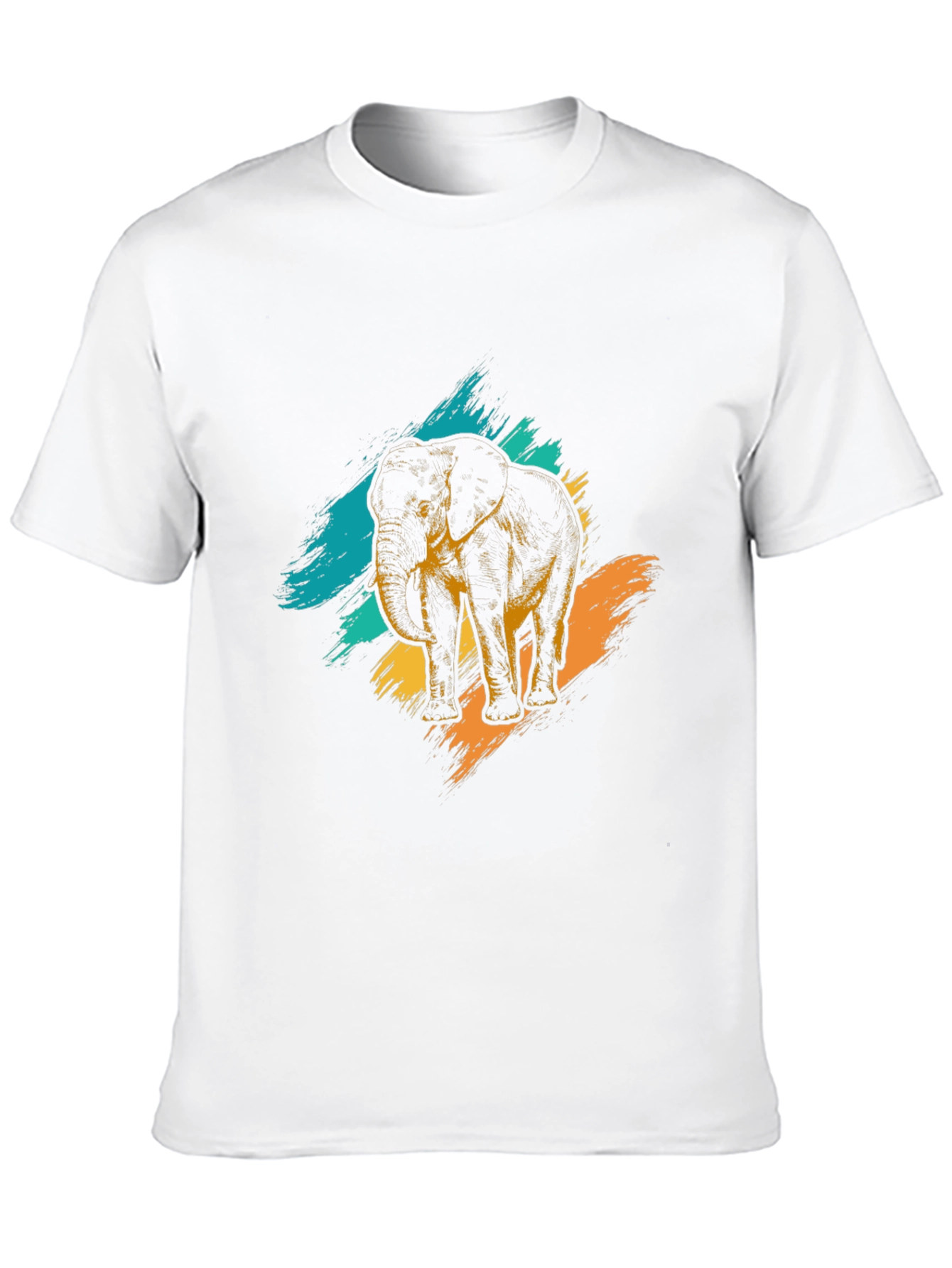 Elephant Graphic Print Black T-Shirt