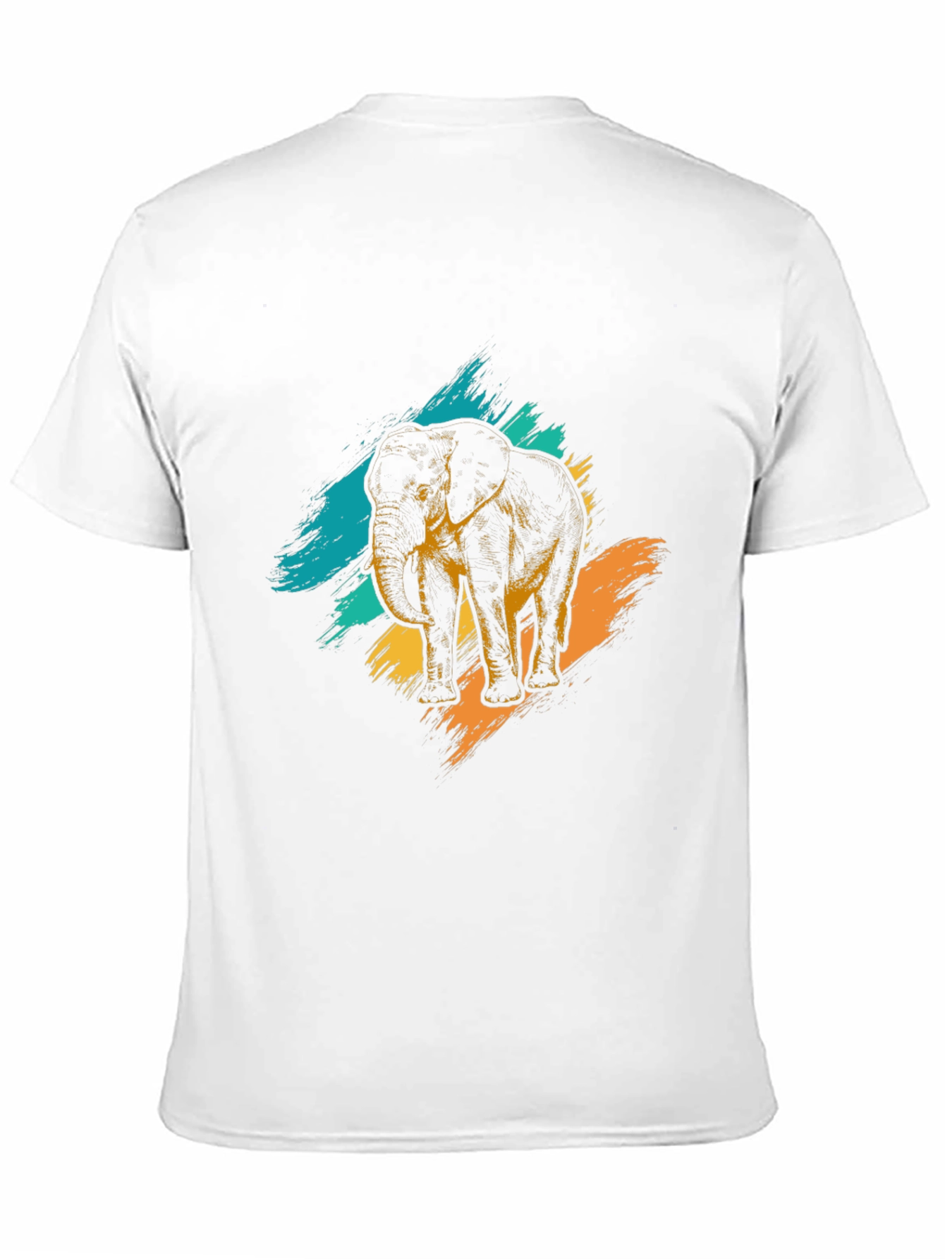 Elephant Graphic Print Black T-Shirt