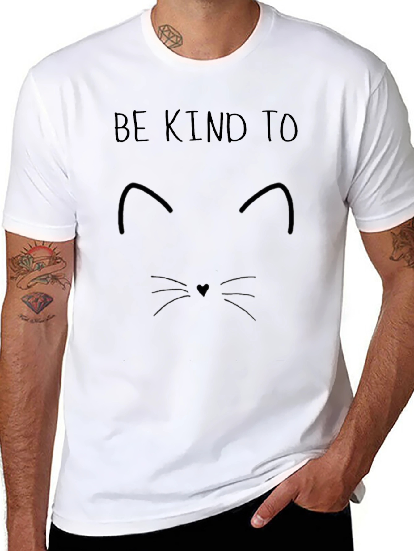 Be Kind to Cats Black T-Shirt