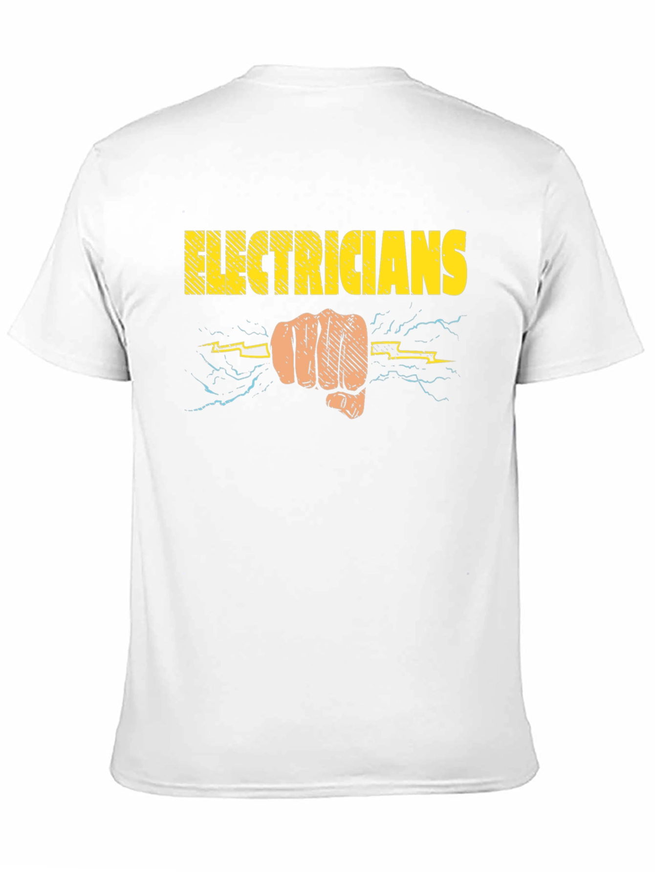 Electricians Fist Lightning Bolt Graphic T-Shirt