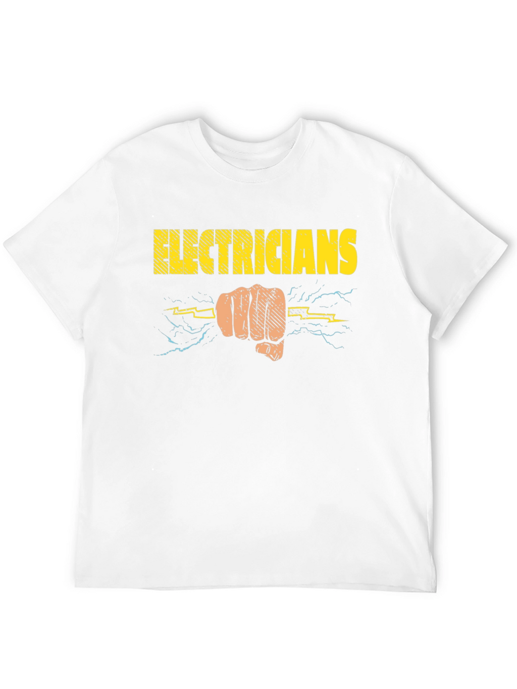 Electricians Fist Lightning Bolt Graphic T-Shirt