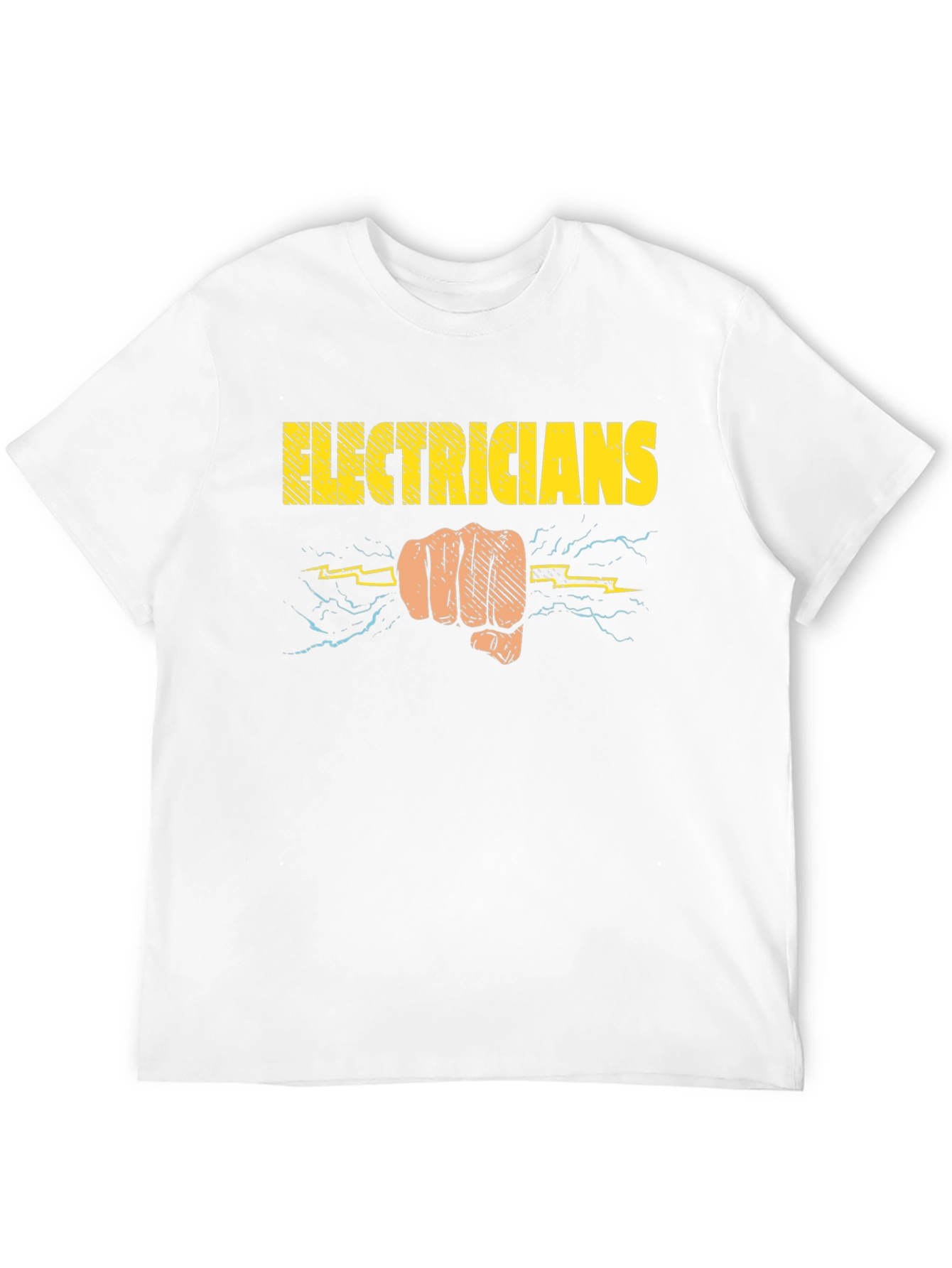 Electricians Fist Lightning Bolt Graphic T-Shirt