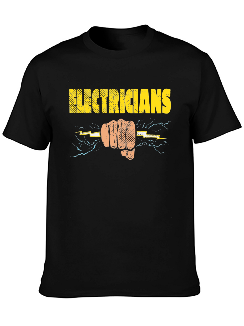 Electricians Fist Lightning Bolt Graphic T-Shirt