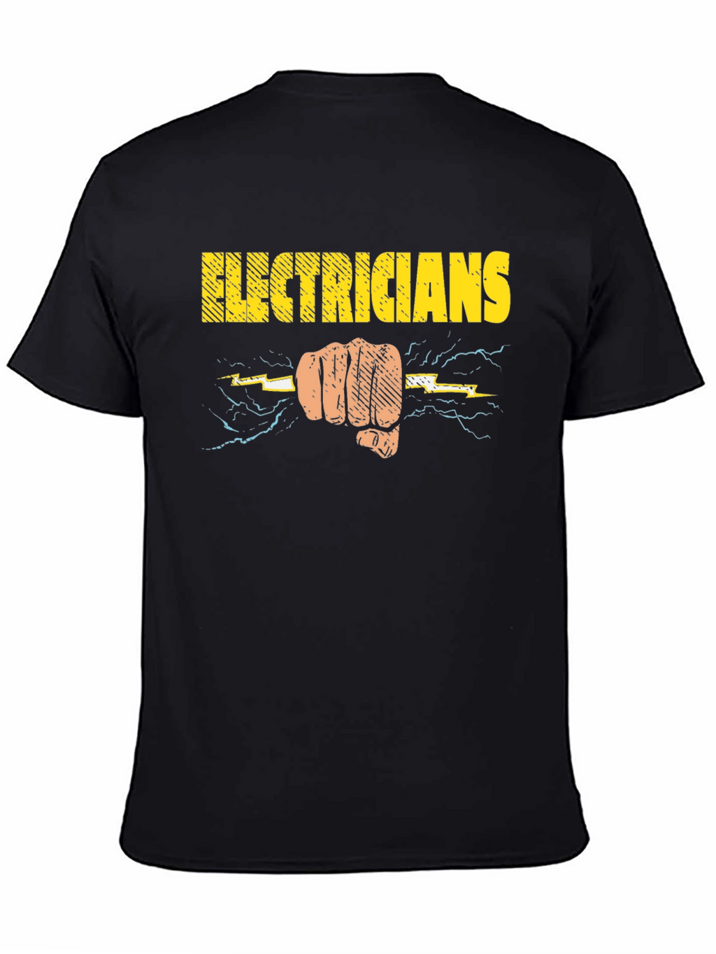 Electricians Fist Lightning Bolt Graphic T-Shirt