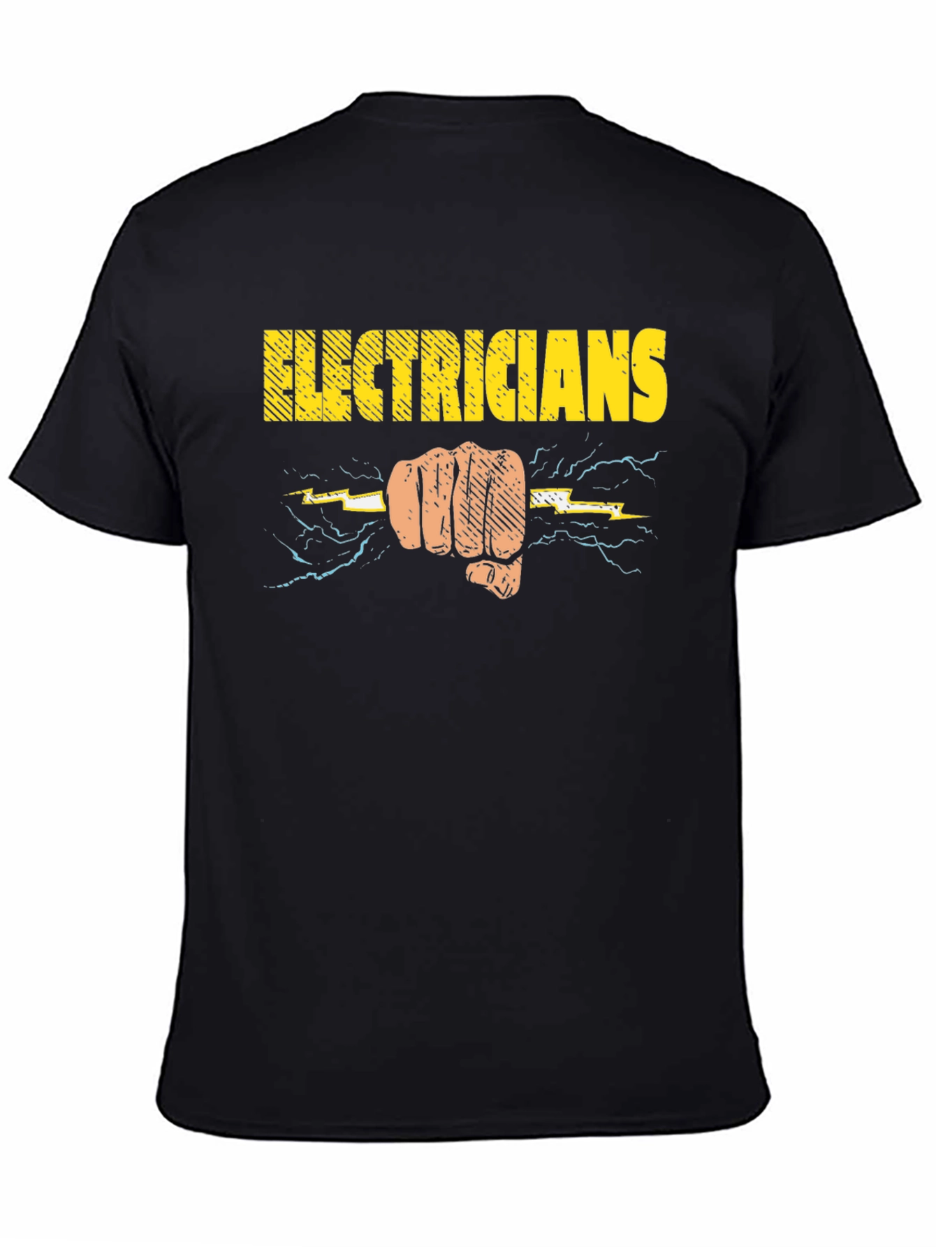 Electricians Fist Lightning Bolt Graphic T-Shirt