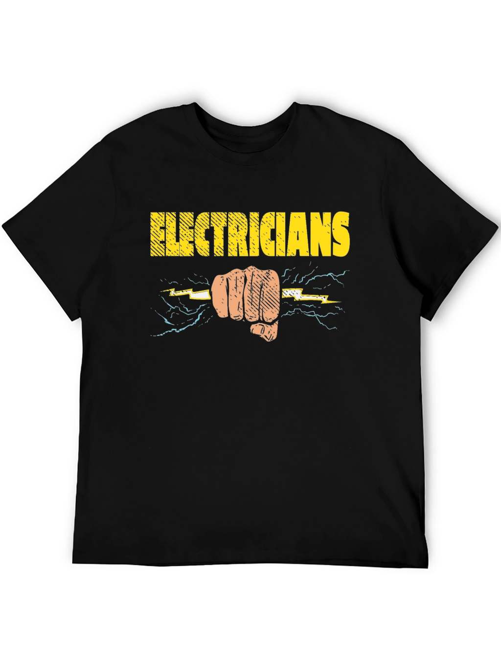 Electricians Fist Lightning Bolt Graphic T-Shirt