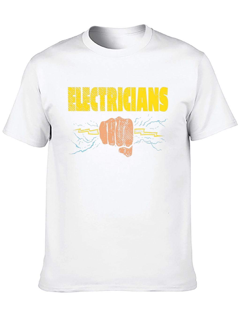 Electricians Fist Lightning Bolt Graphic T-Shirt