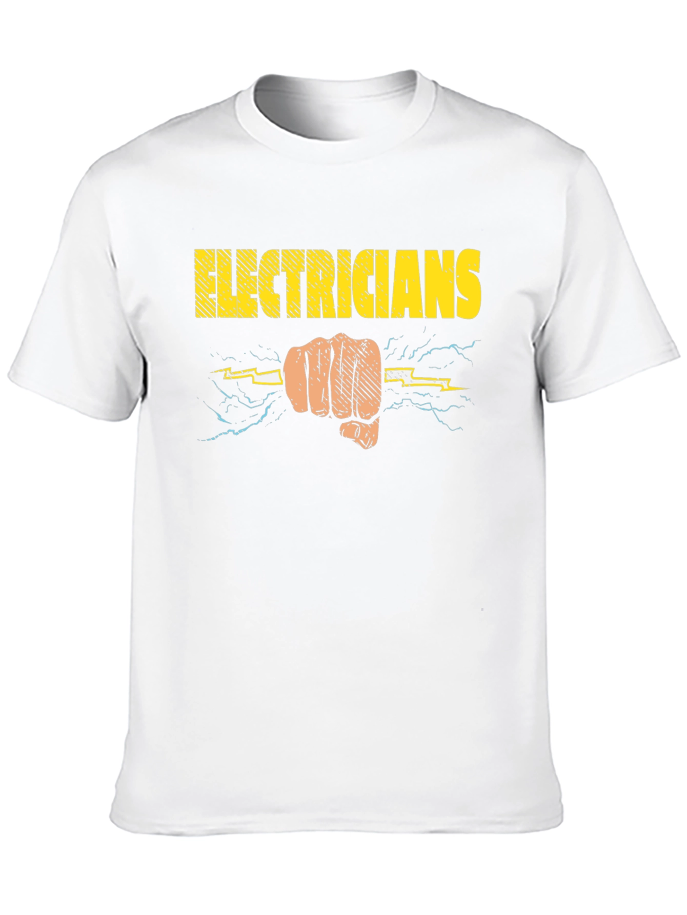 Electricians Fist Lightning Bolt Graphic T-Shirt