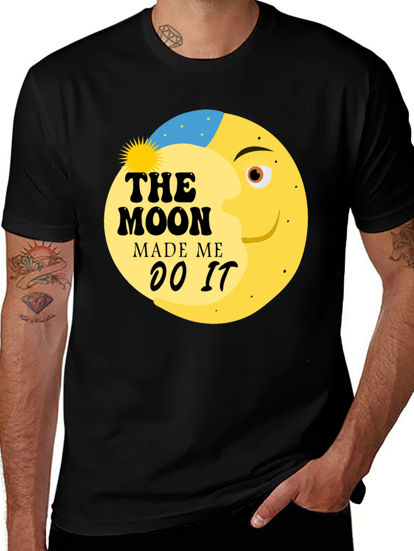 The Moon Made Me Do It Graphic Tee Shirt