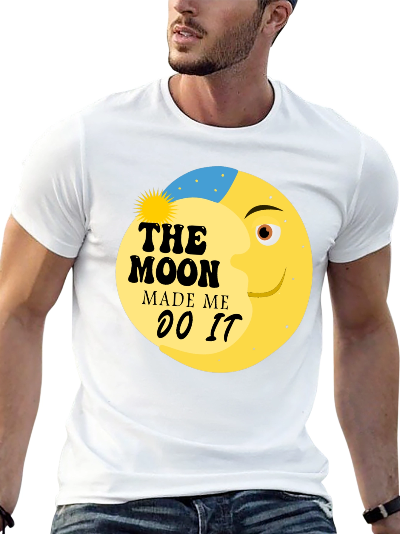 The Moon Made Me Do It Graphic Tee Shirt