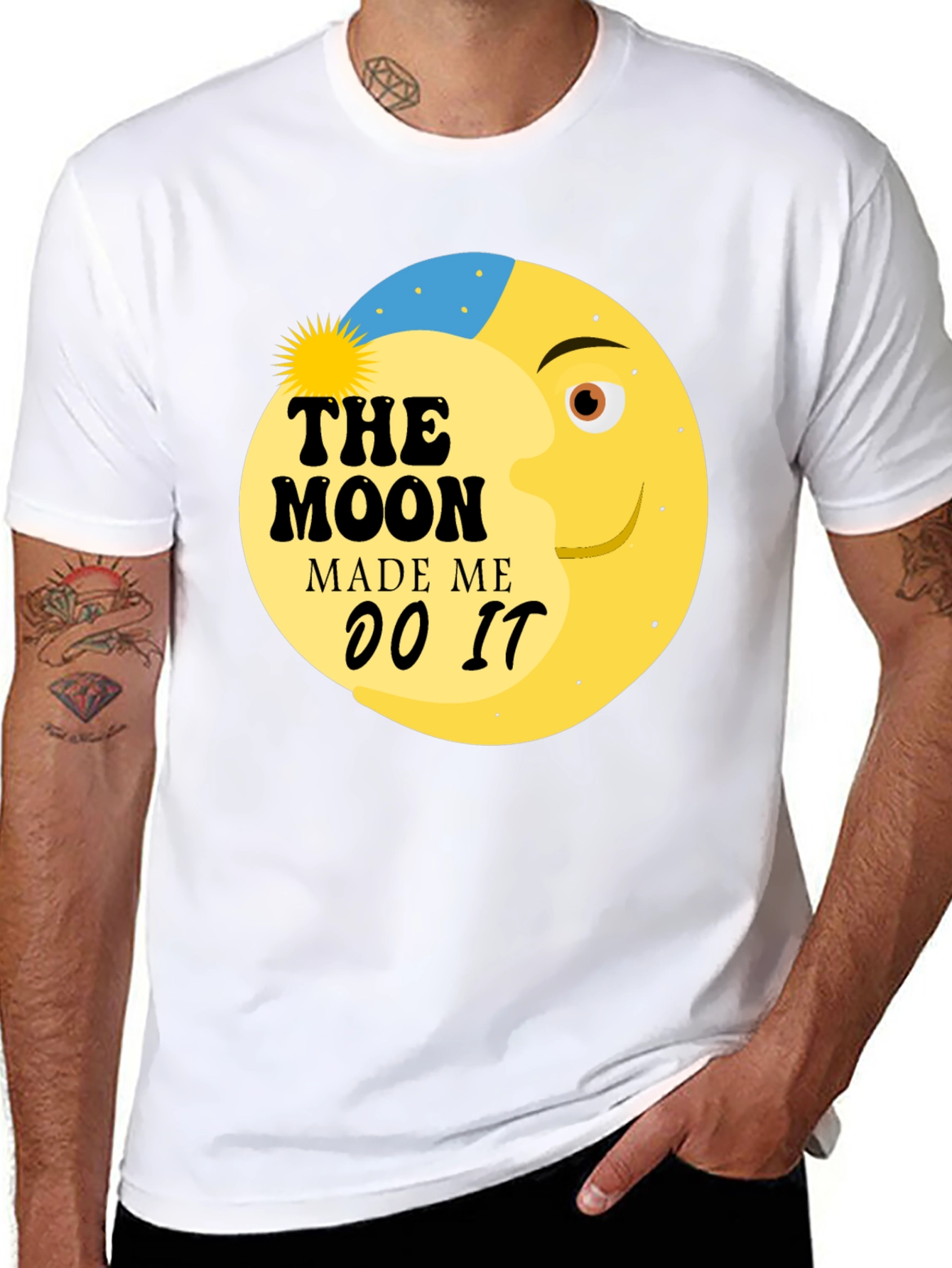 The Moon Made Me Do It Graphic Tee Shirt