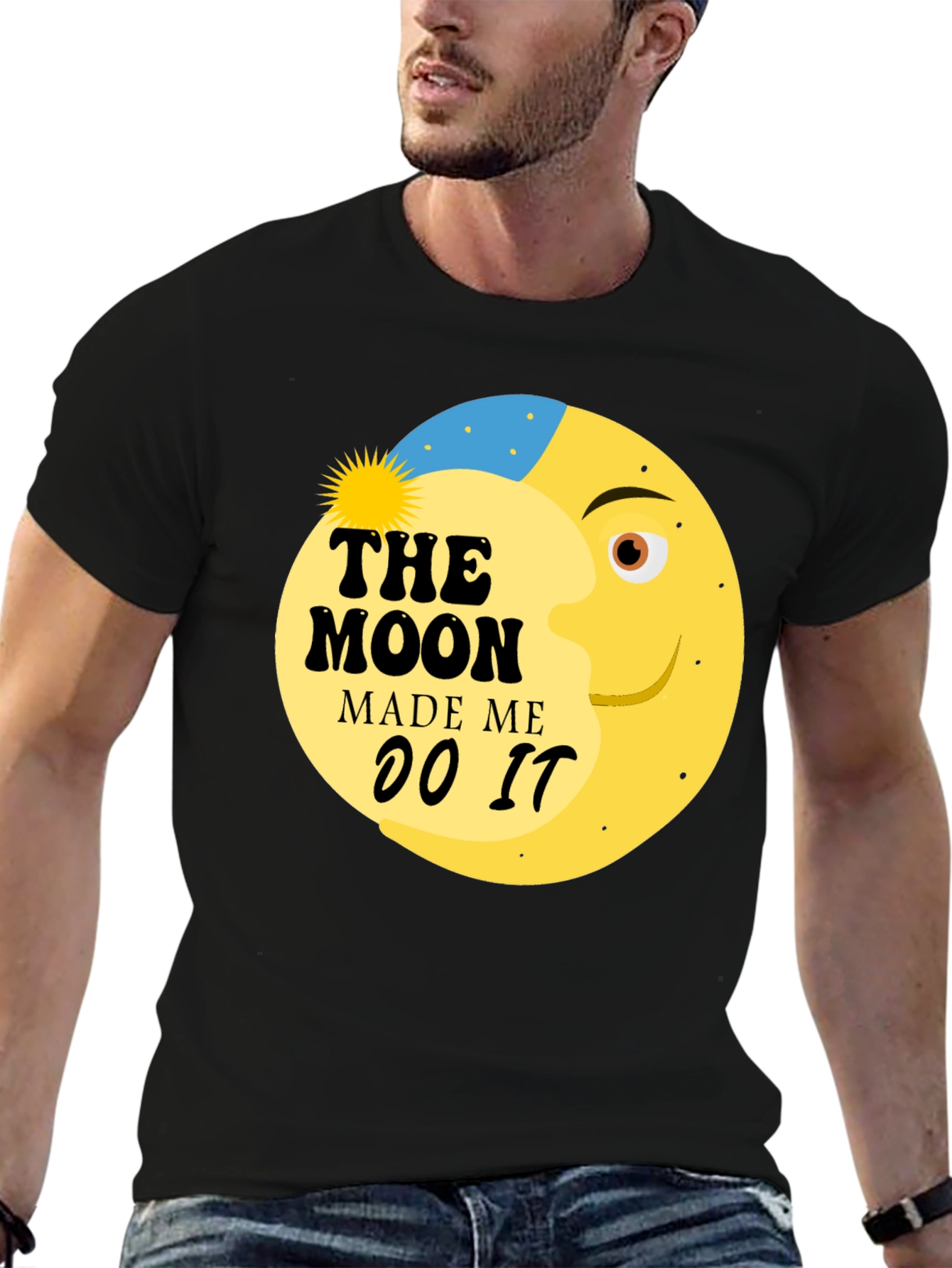 The Moon Made Me Do It Graphic Tee Shirt