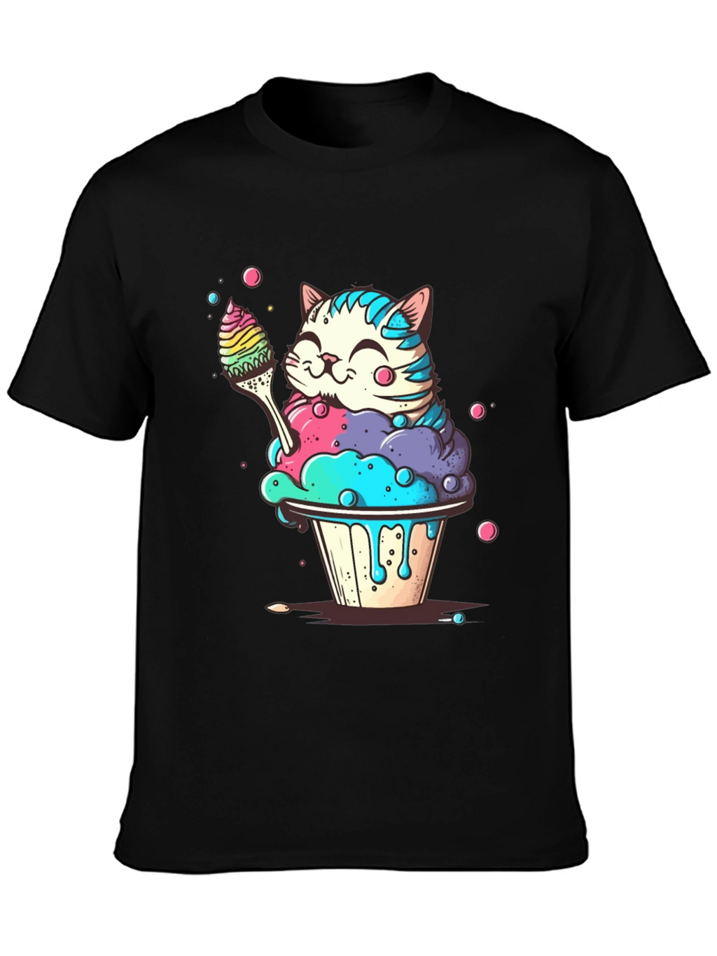 Cute Cat Cupcake T-Shirt - Whimsical Design