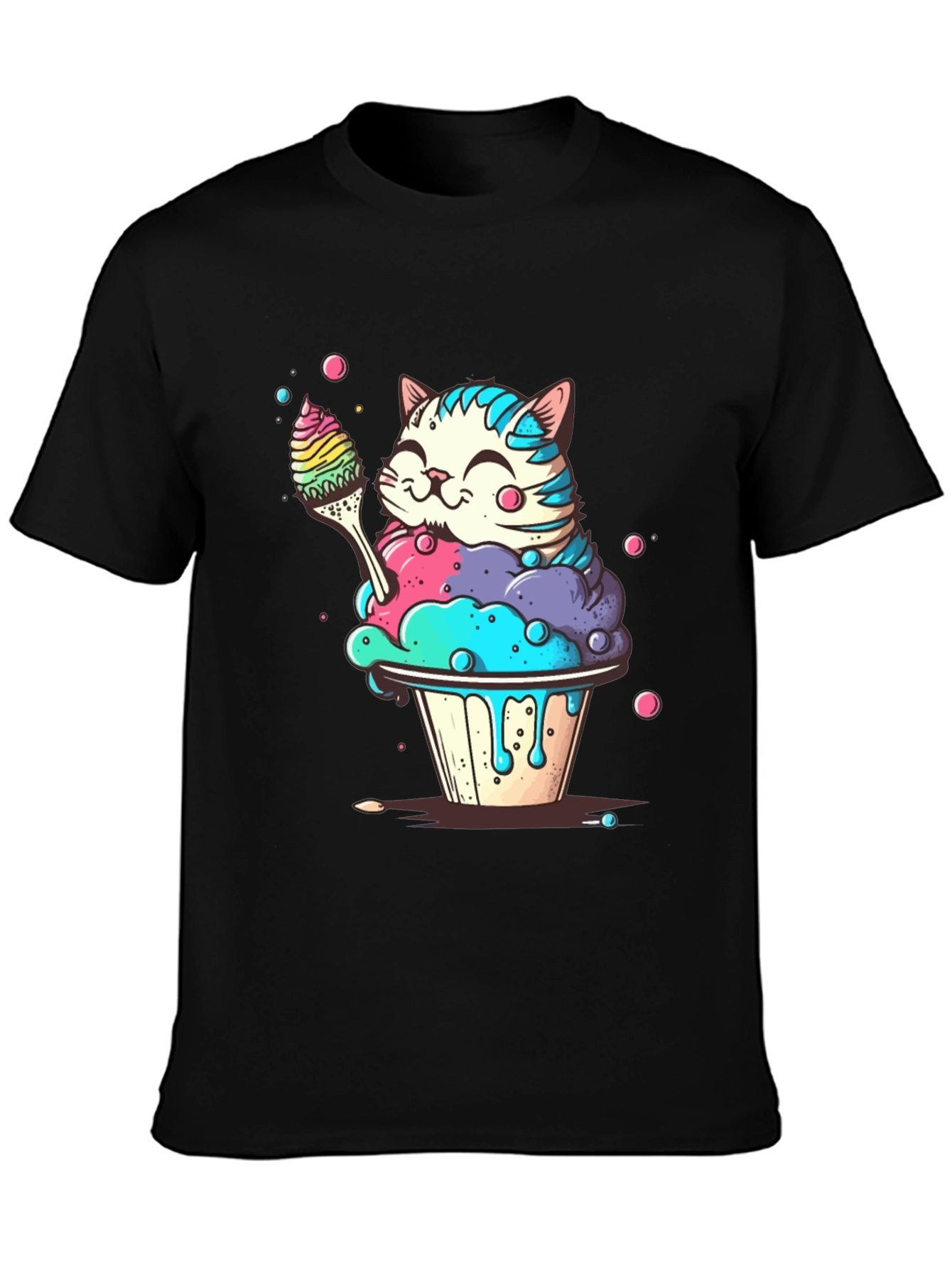 Cute Cat Cupcake T-Shirt - Whimsical Design