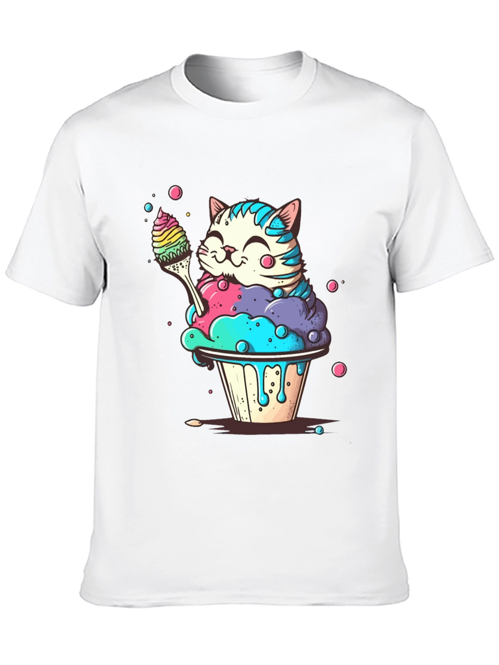 Cute Cat Cupcake T-Shirt - Whimsical Design