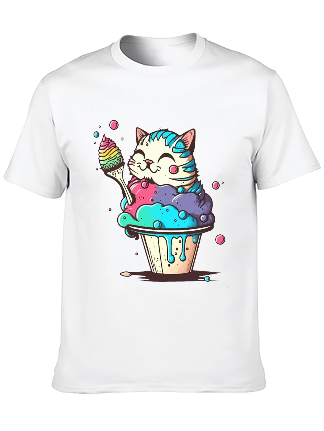 Cute Cat Cupcake T-Shirt - Whimsical Design