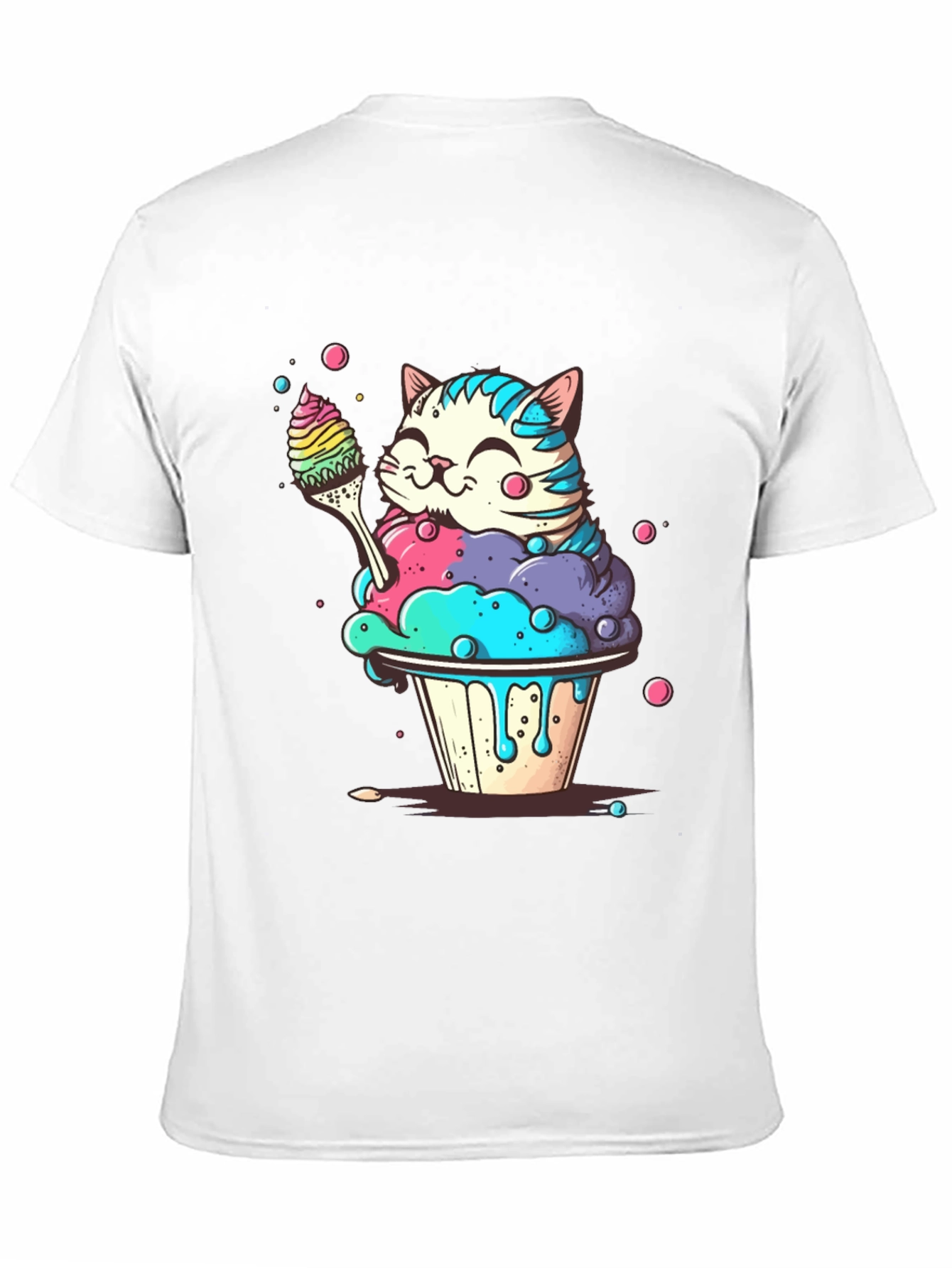 Cute Cat Cupcake T-Shirt - Whimsical Design