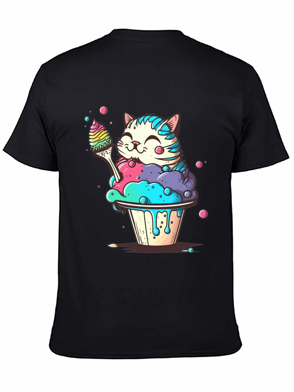 Cute Cat Cupcake T-Shirt - Whimsical Design