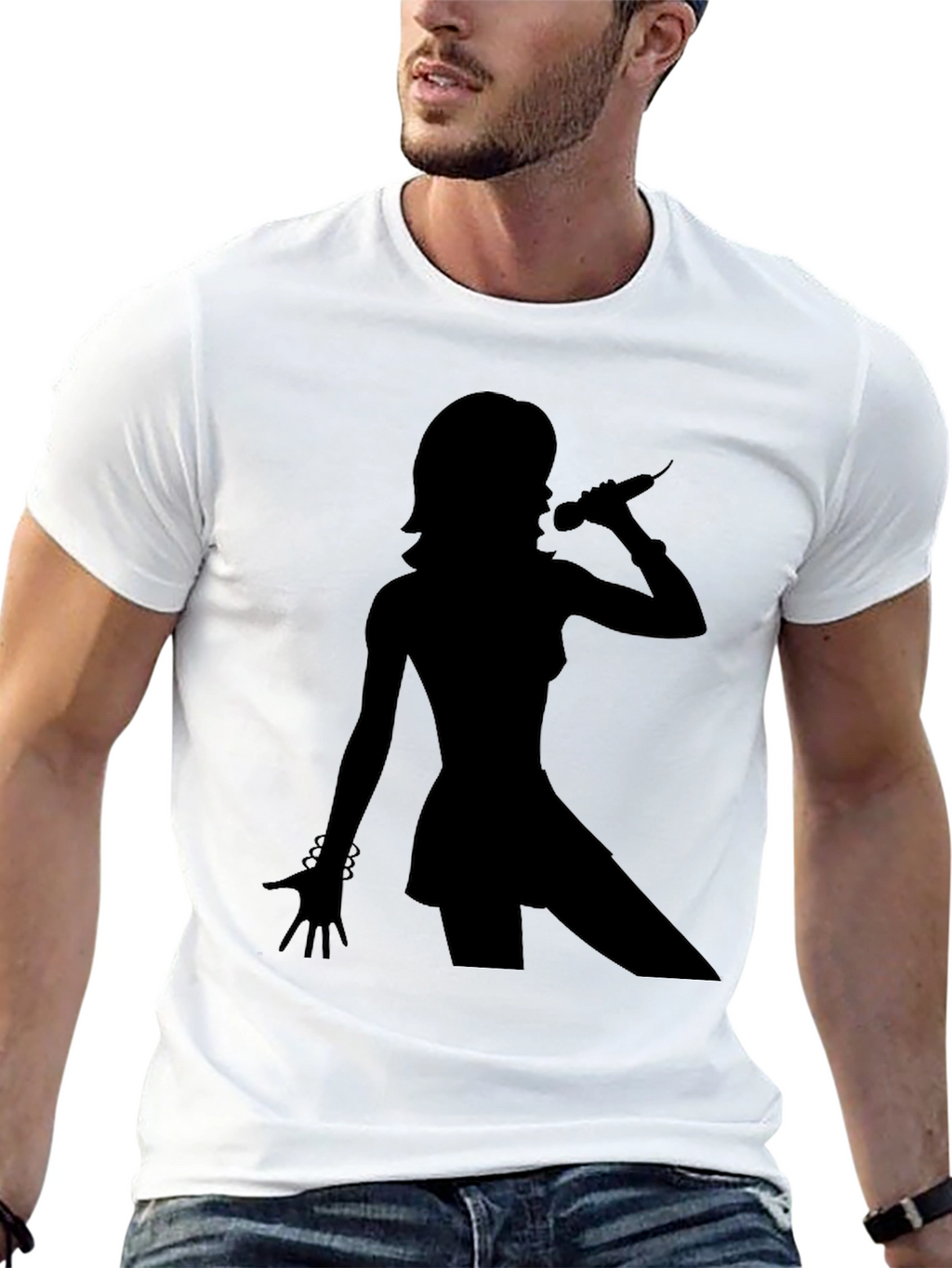 Singer Silhouette Black T-Shirt