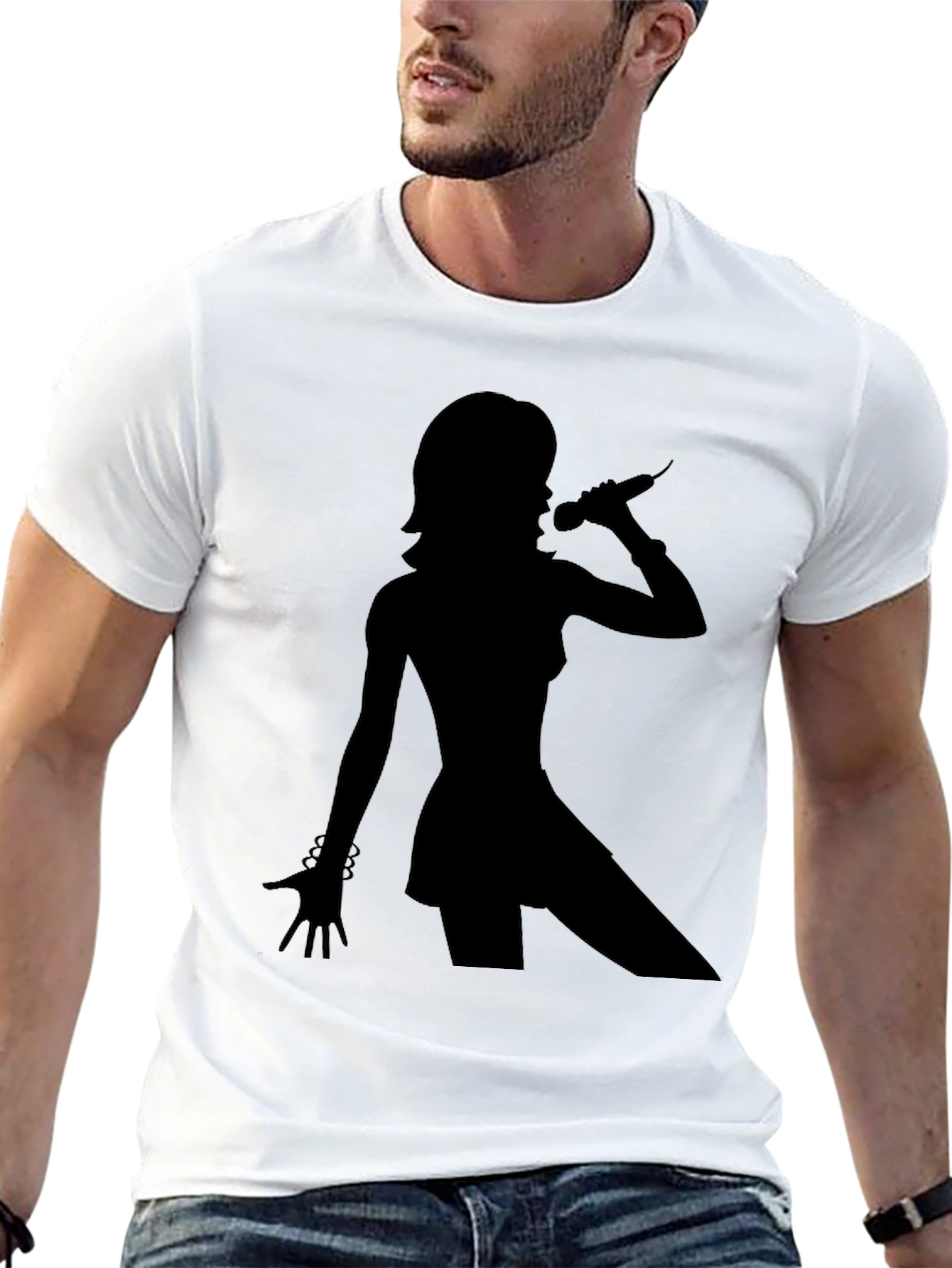 Singer Silhouette Black T-Shirt
