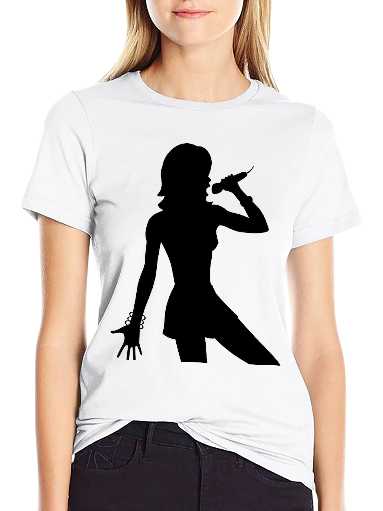 Singer Silhouette Black T-Shirt