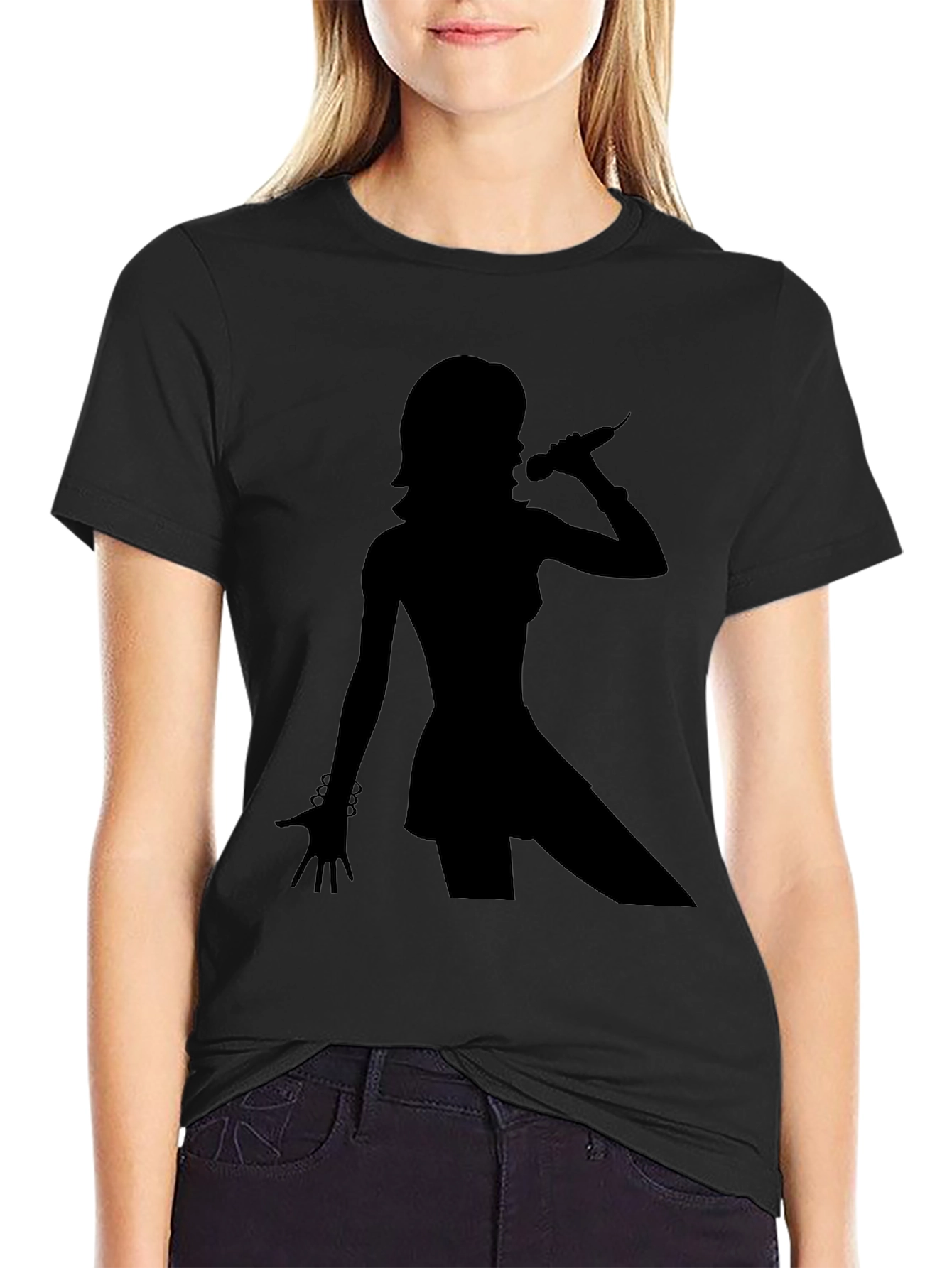 Singer Silhouette Black T-Shirt