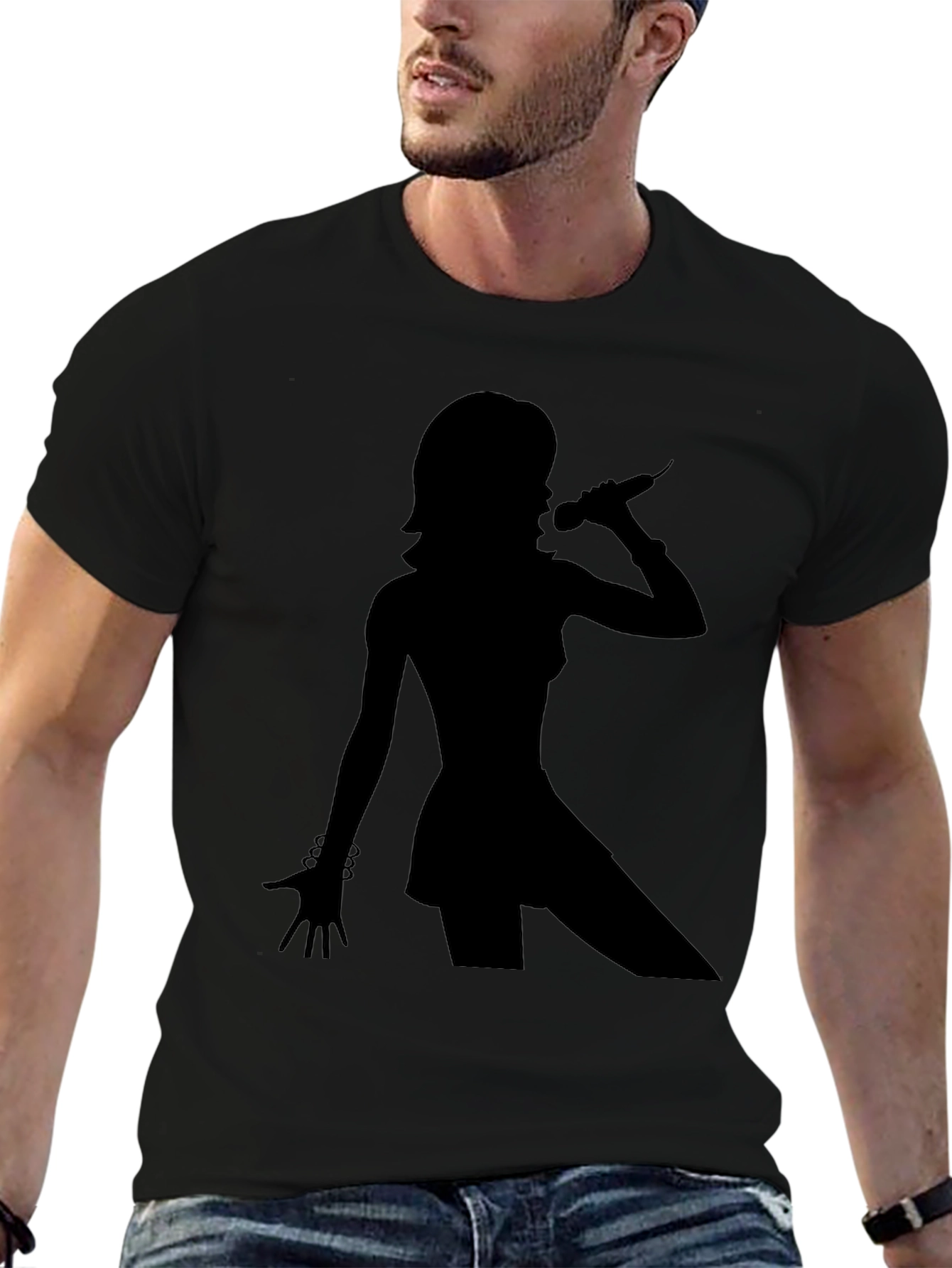 Singer Silhouette Black T-Shirt