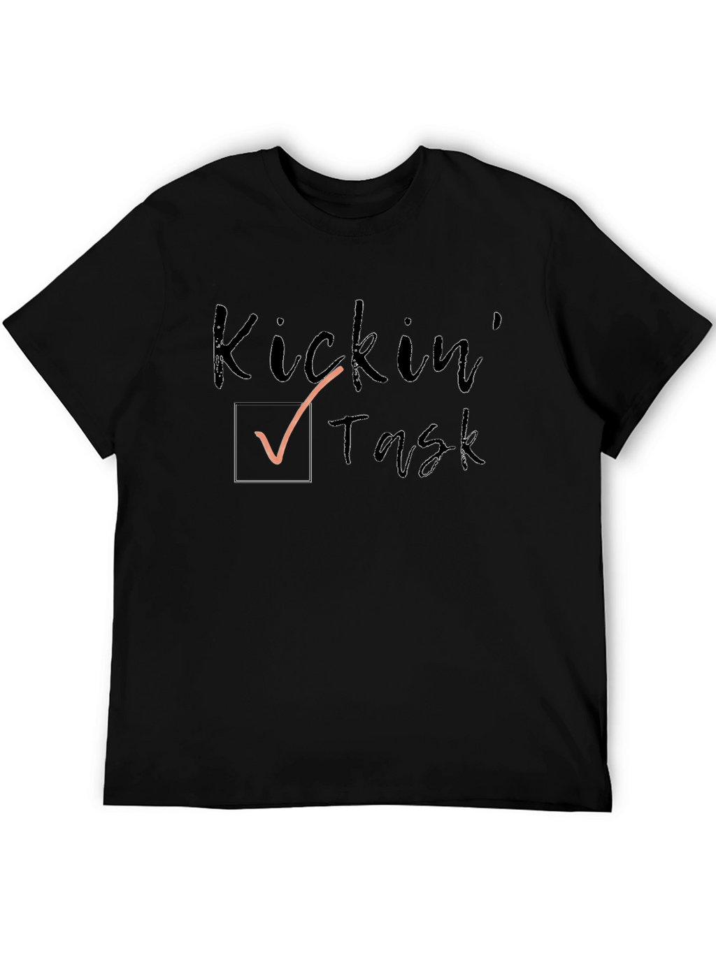 Kicking Task T-Shirt - Black Cotton Tee