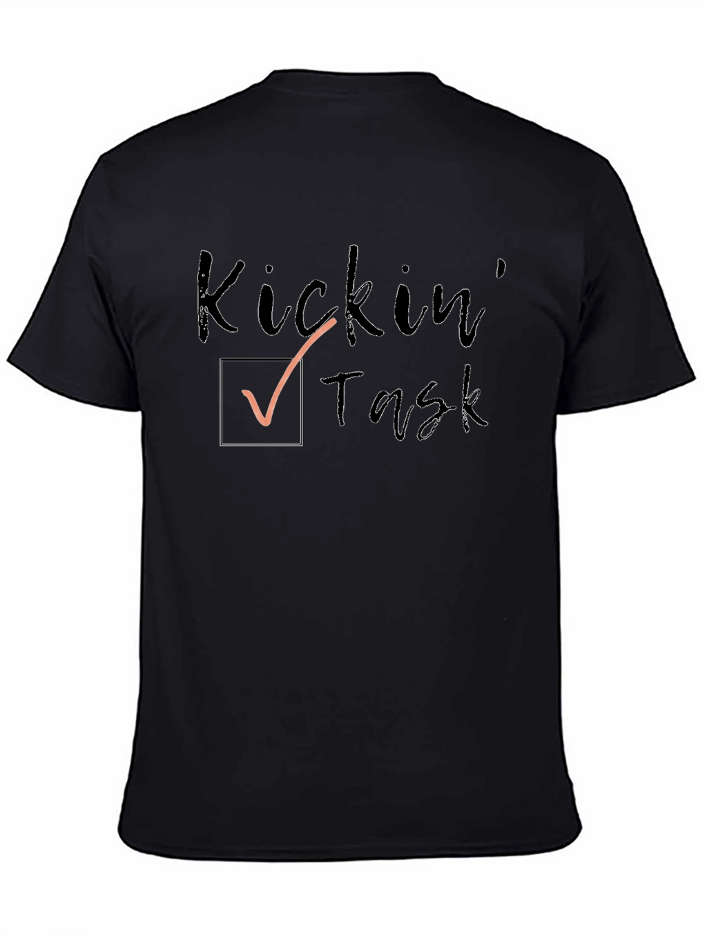 Kicking Task T-Shirt - Black Cotton Tee