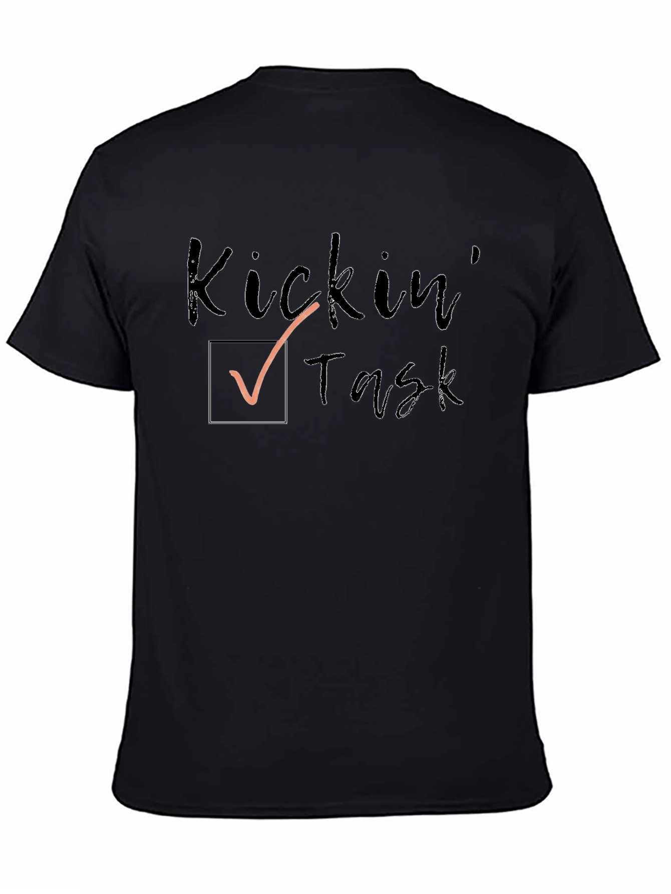 Kicking Task T-Shirt - Black Cotton Tee