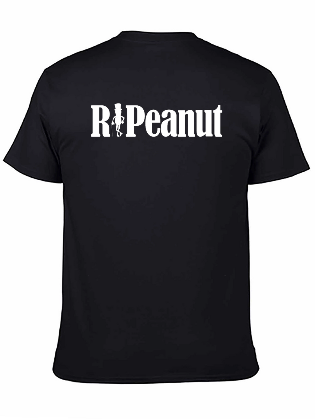 RIPeanut Black T-Shirt - Unique Graphic Tee