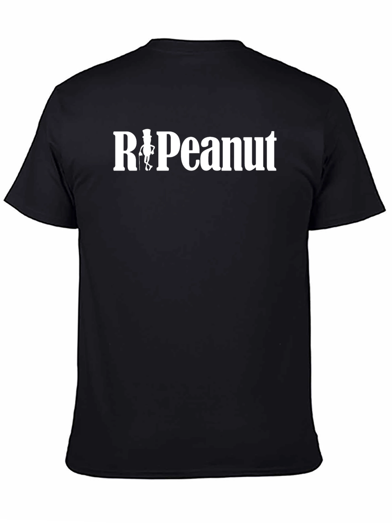 RIPeanut Black T-Shirt - Unique Graphic Tee