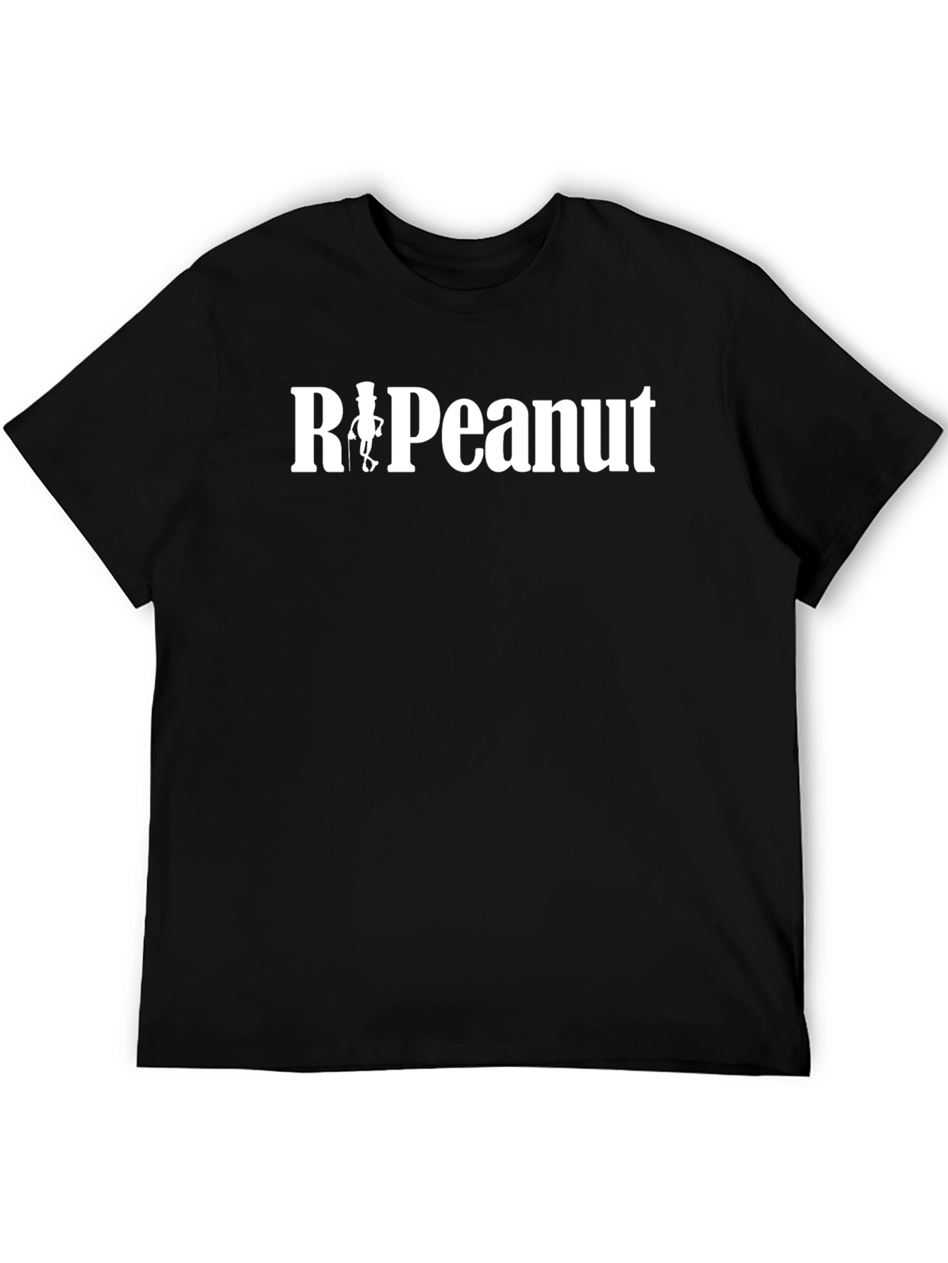 RIPeanut Black T-Shirt - Unique Graphic Tee