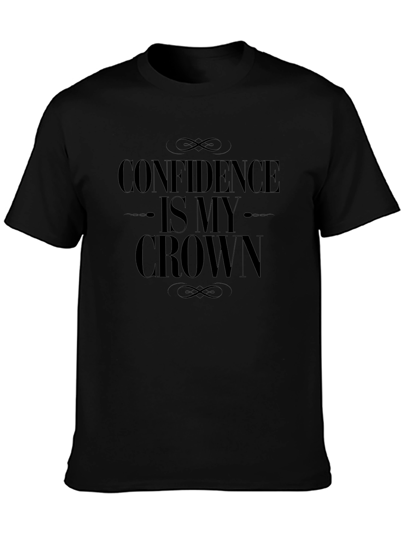 Confidence Is My Crown Black T-Shirt