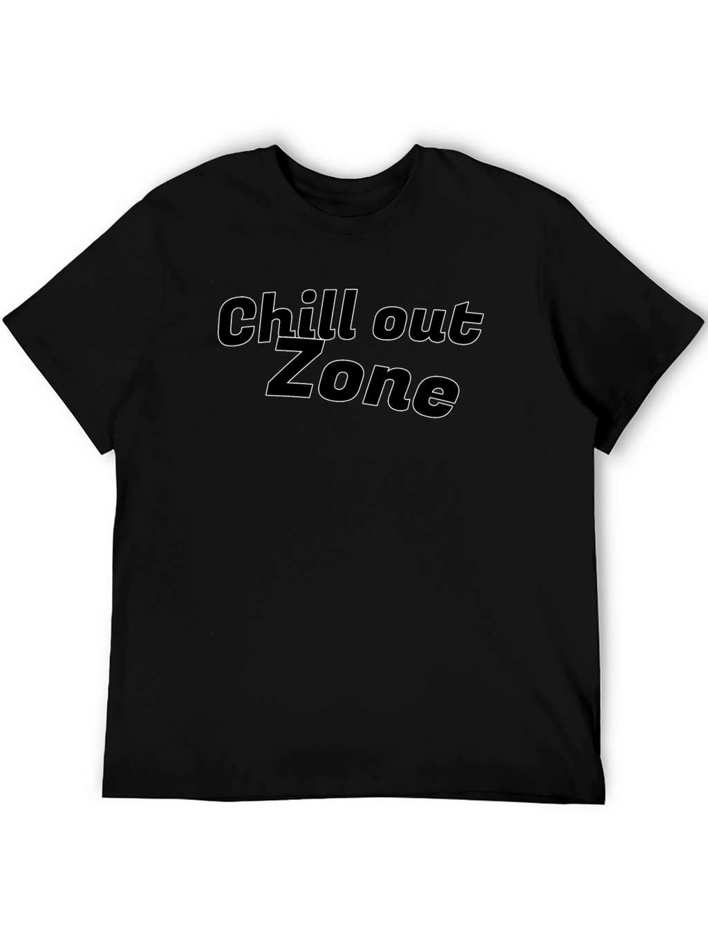 Chill Out Zone Black Graphic T-Shirt