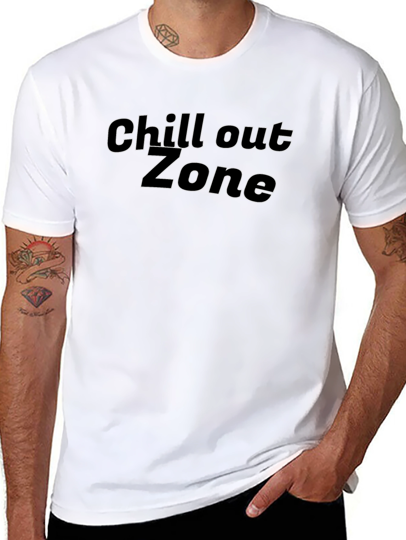 Chill Out Zone Black Graphic T-Shirt